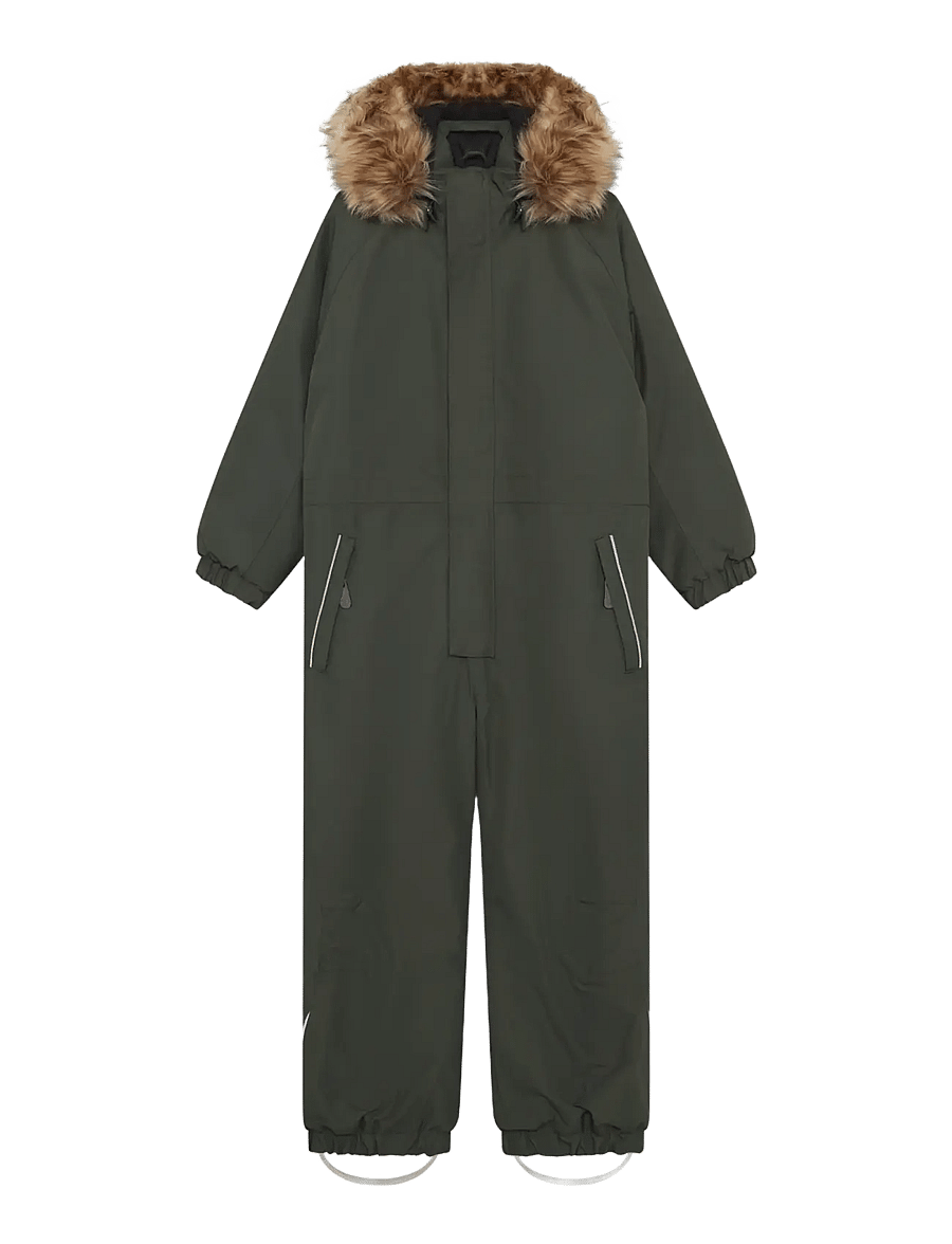 Color Kids - Coverall W. Fake Fur - Üleriided - kambaba - 0