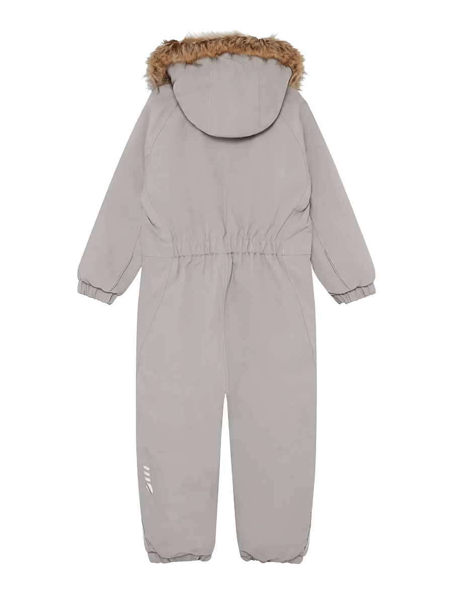 Color Kids - Coverall W. Fake Fur - outerwear - rock ridge - 1