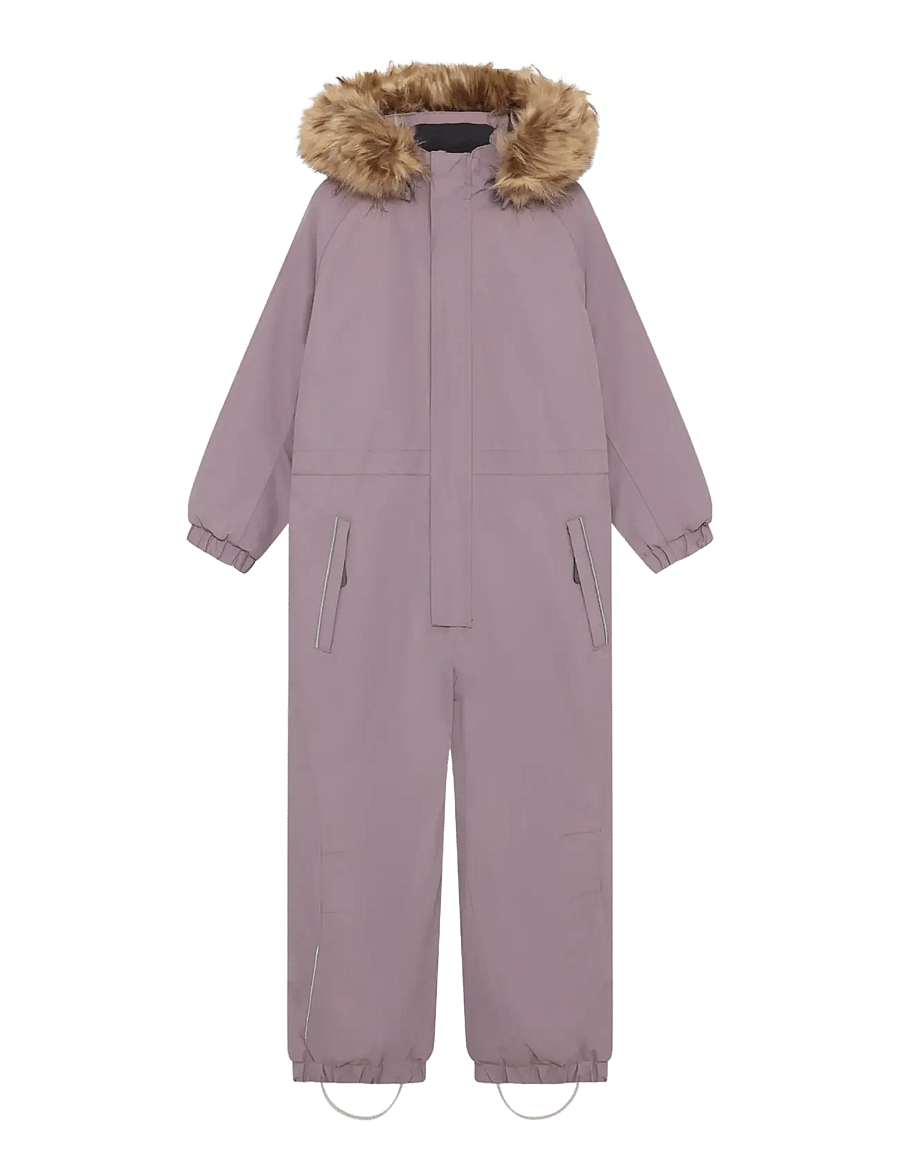 Color Kids - Coverall W. Fake Fur - outerwear - toadstool - 0