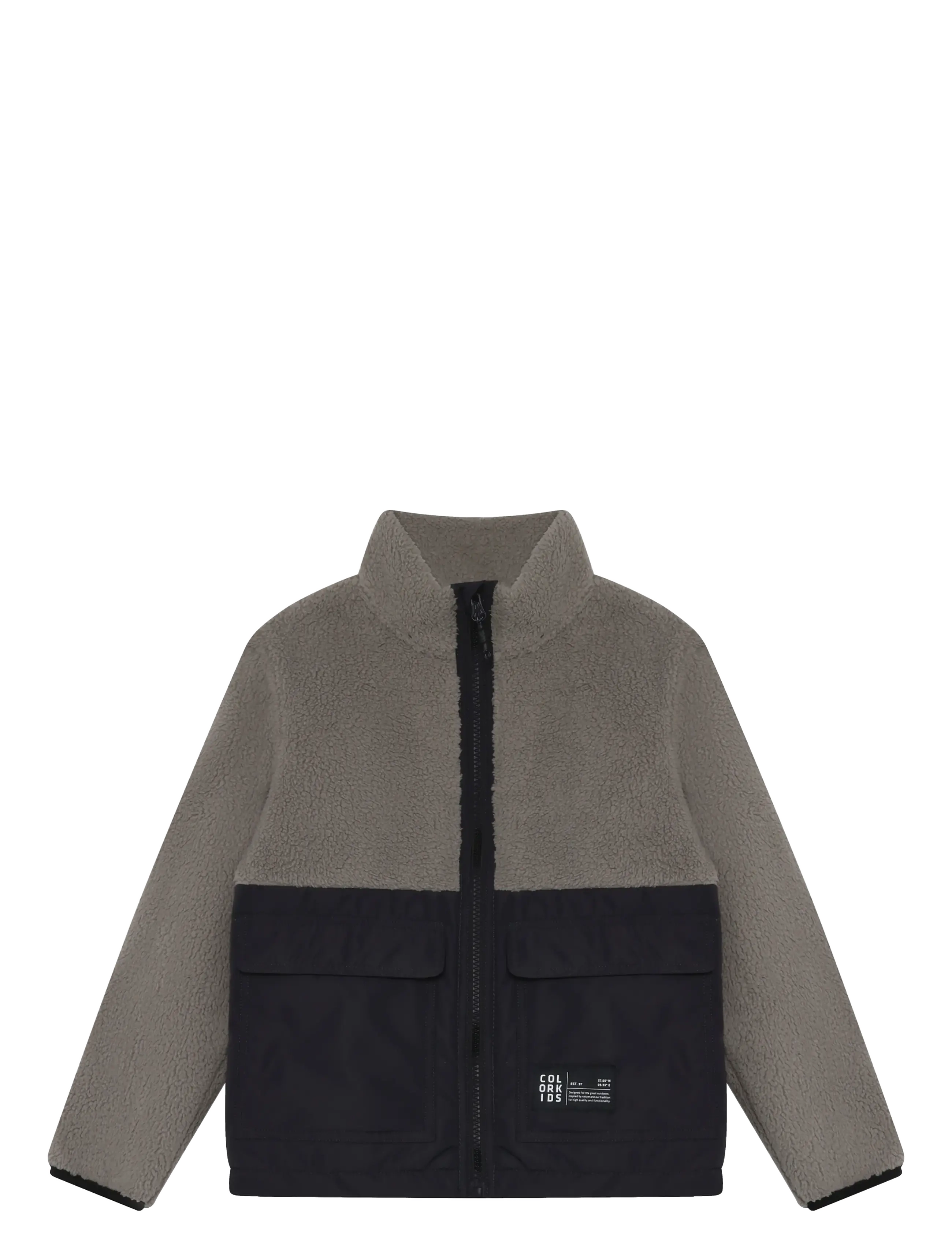 Color Kids Teddy Jacket - Kleidung - PHANTOM / multi