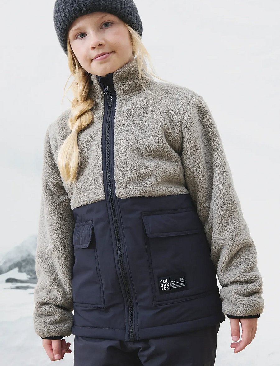 Color Kids - Teddy Jacket - geïsoleerde jassen - phantom - 0