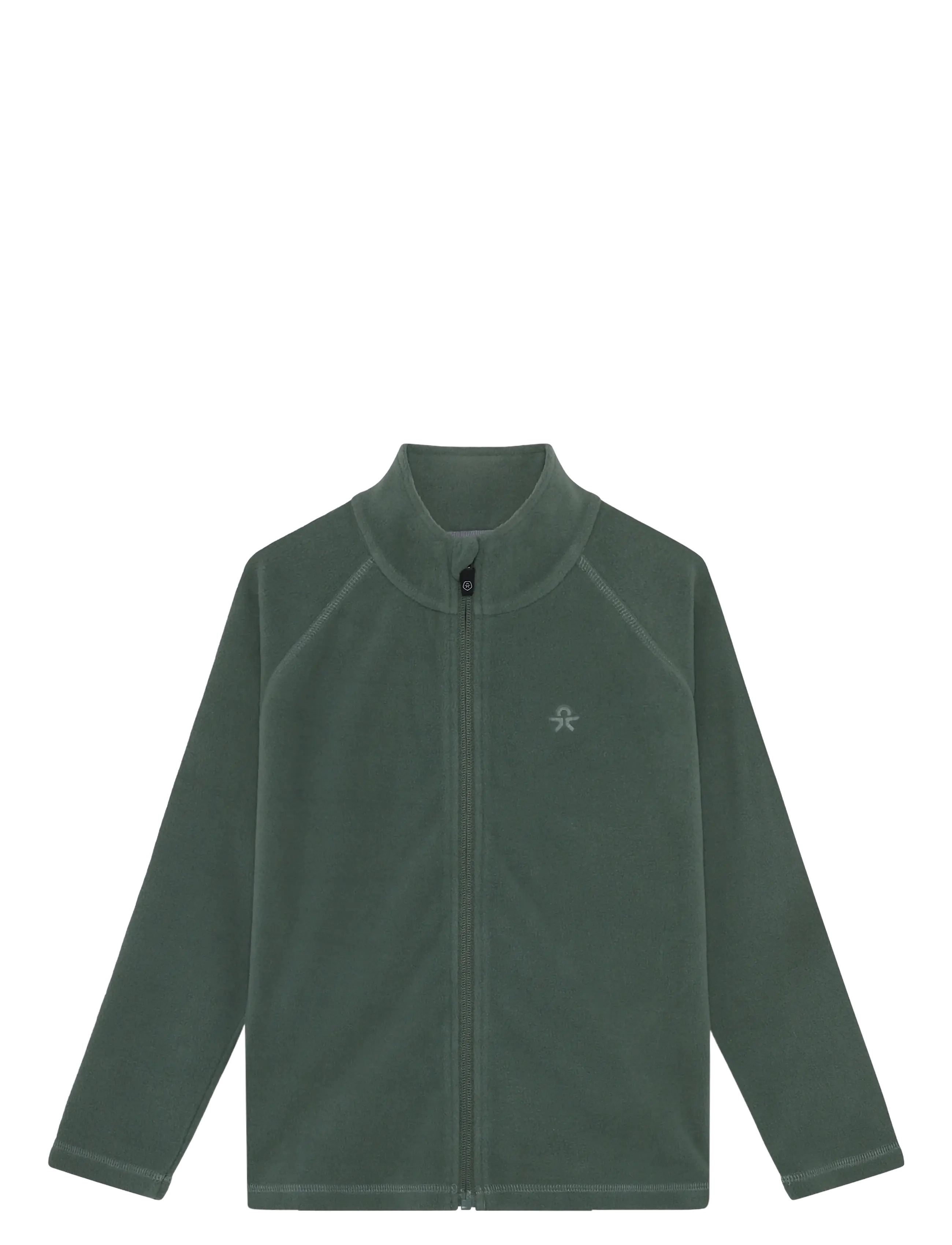Color Kids Fleece Jacket - Full Zip - Fleecetøj - DARK FOREST / green