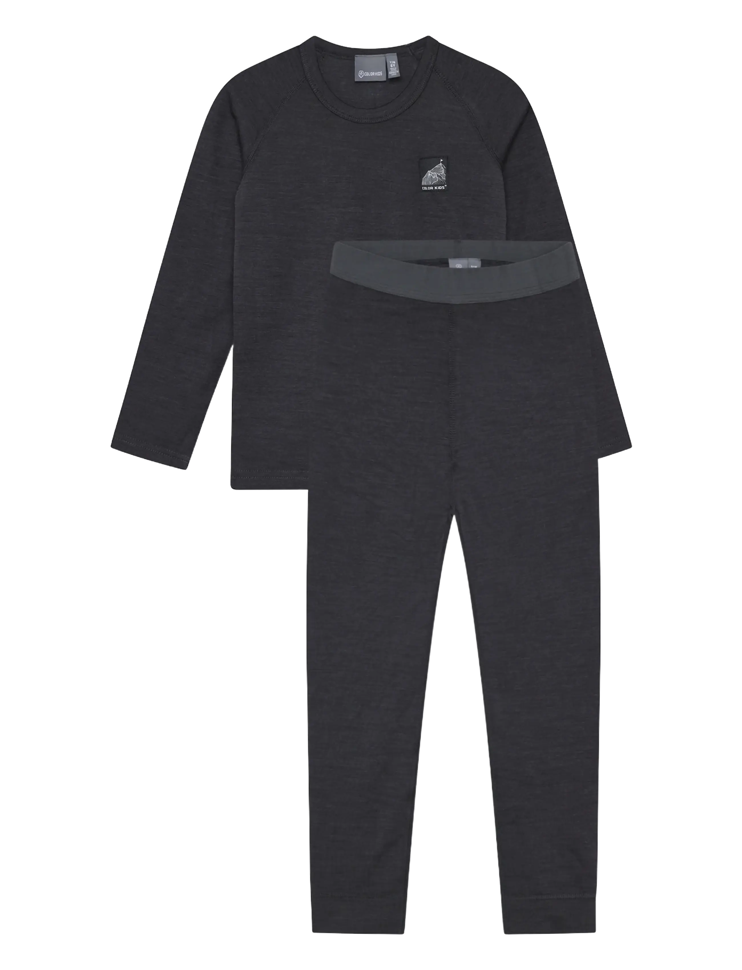 Color Kids Ski Underwear W. Wool - Underställ - PHANTOM / grey