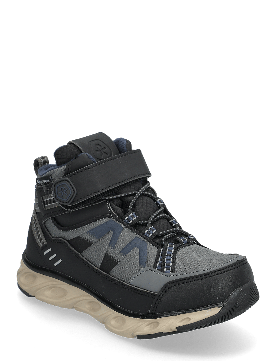 Color Kids - Boots Low Cut W. 1 velcro-WP - castlerock - 0