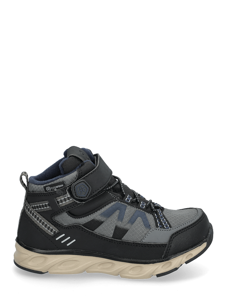 Color Kids - Boots Low Cut W. 1 velcro-WP - castlerock - 1