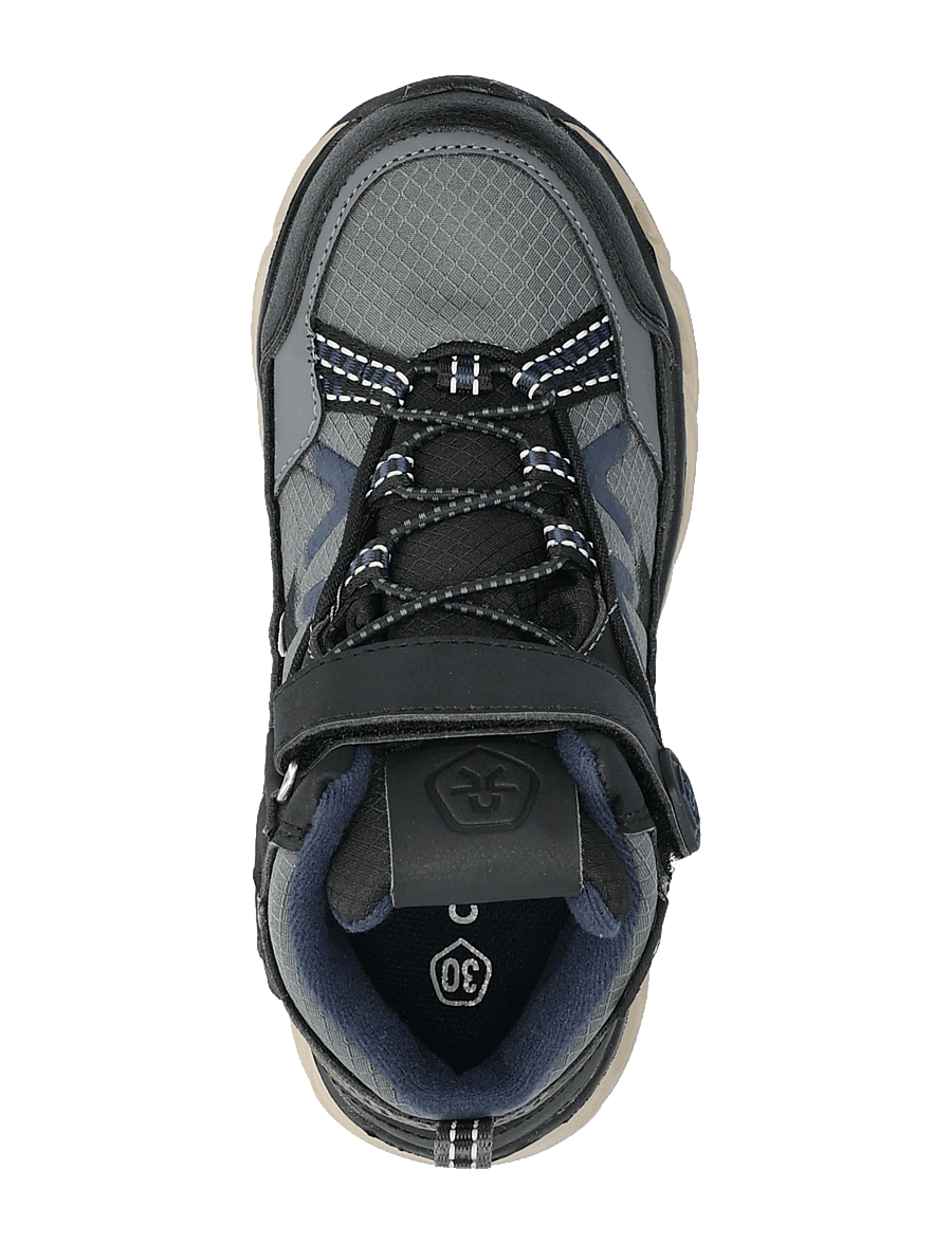 Color Kids - Boots Low Cut W. 1 velcro-WP - castlerock - 3