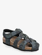 Sandals W. Toe + Velcro strap - VINTAGE INDIGO