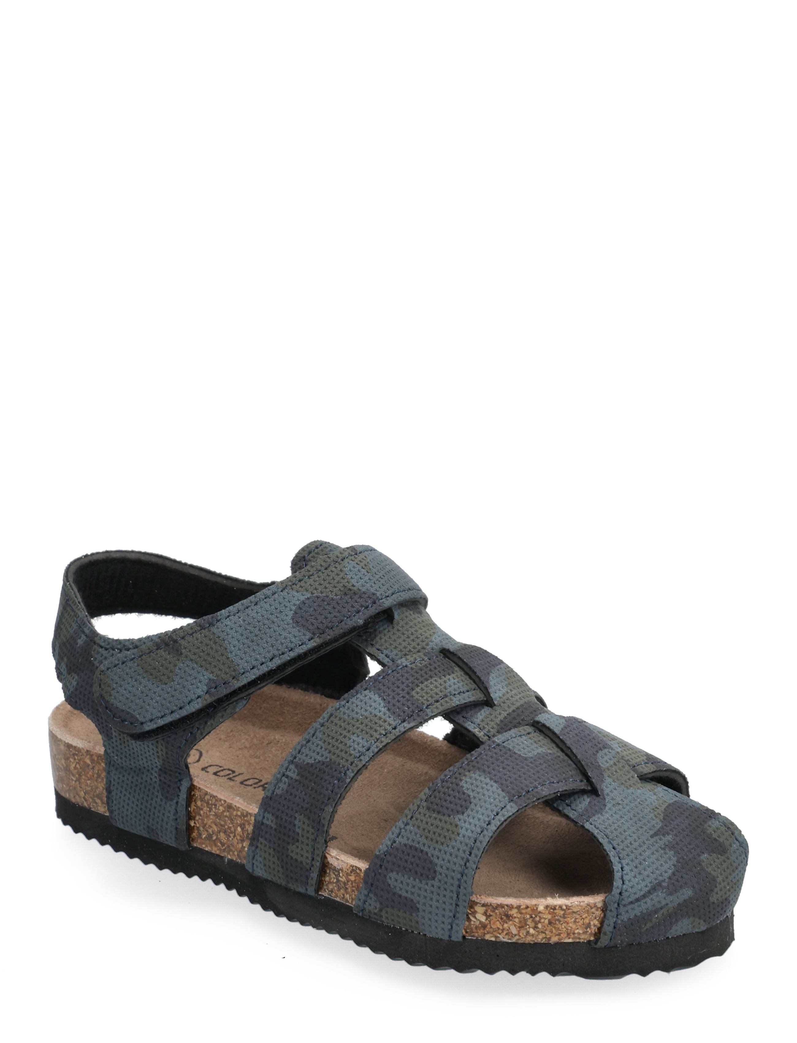 Color Kids - Sandals W. Toe + Velcro strap - vintage indigo - 0