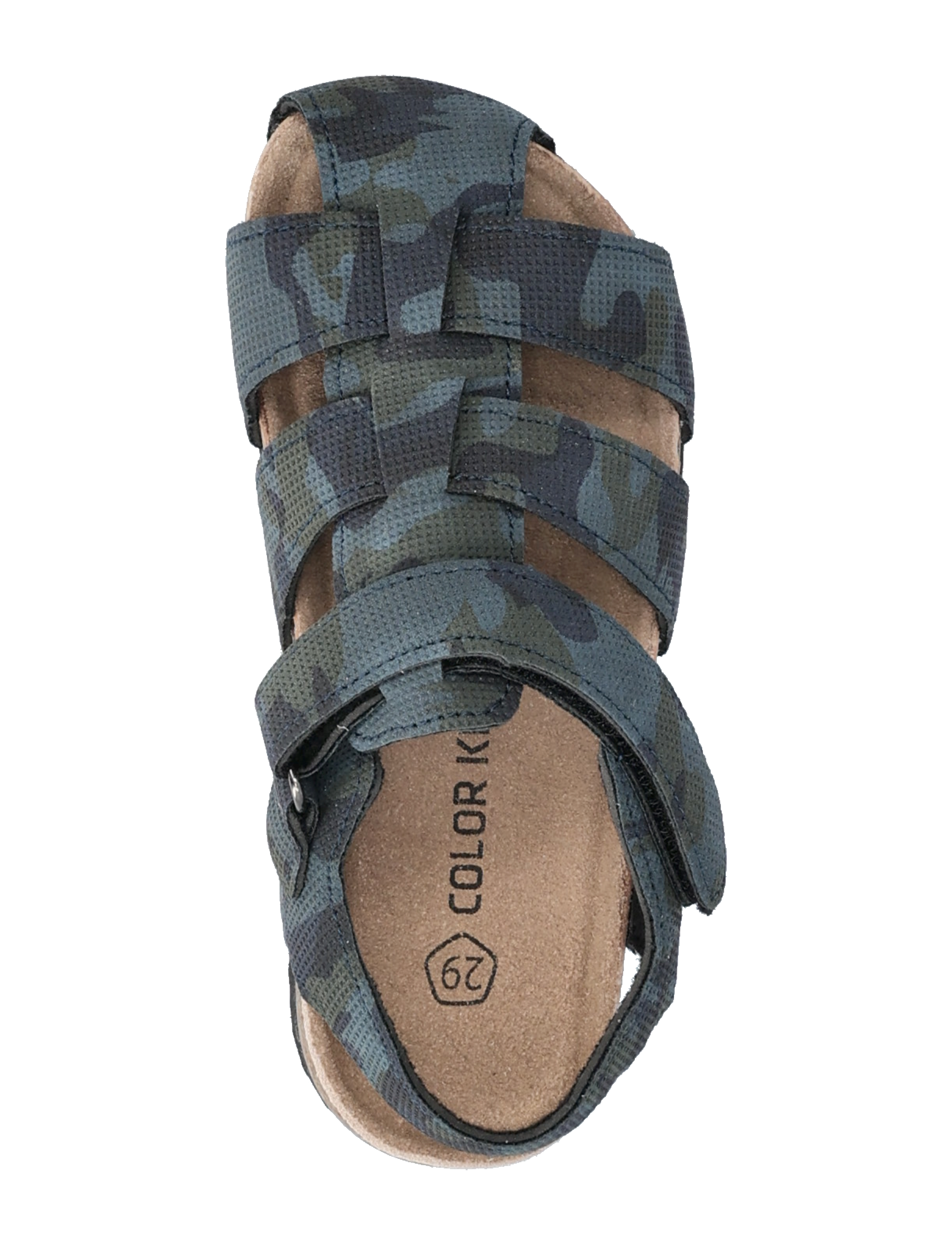 Color Kids - Sandals W. Toe + Velcro strap - vintage indigo - 3