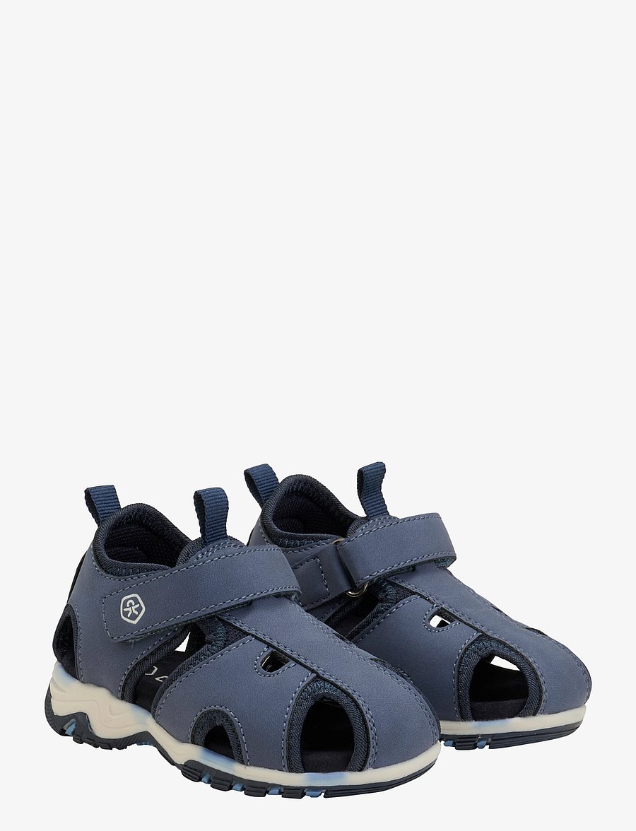 Color Kids - Baby Sandals W. Velcro Strap - kengät - vintage indigo - 0