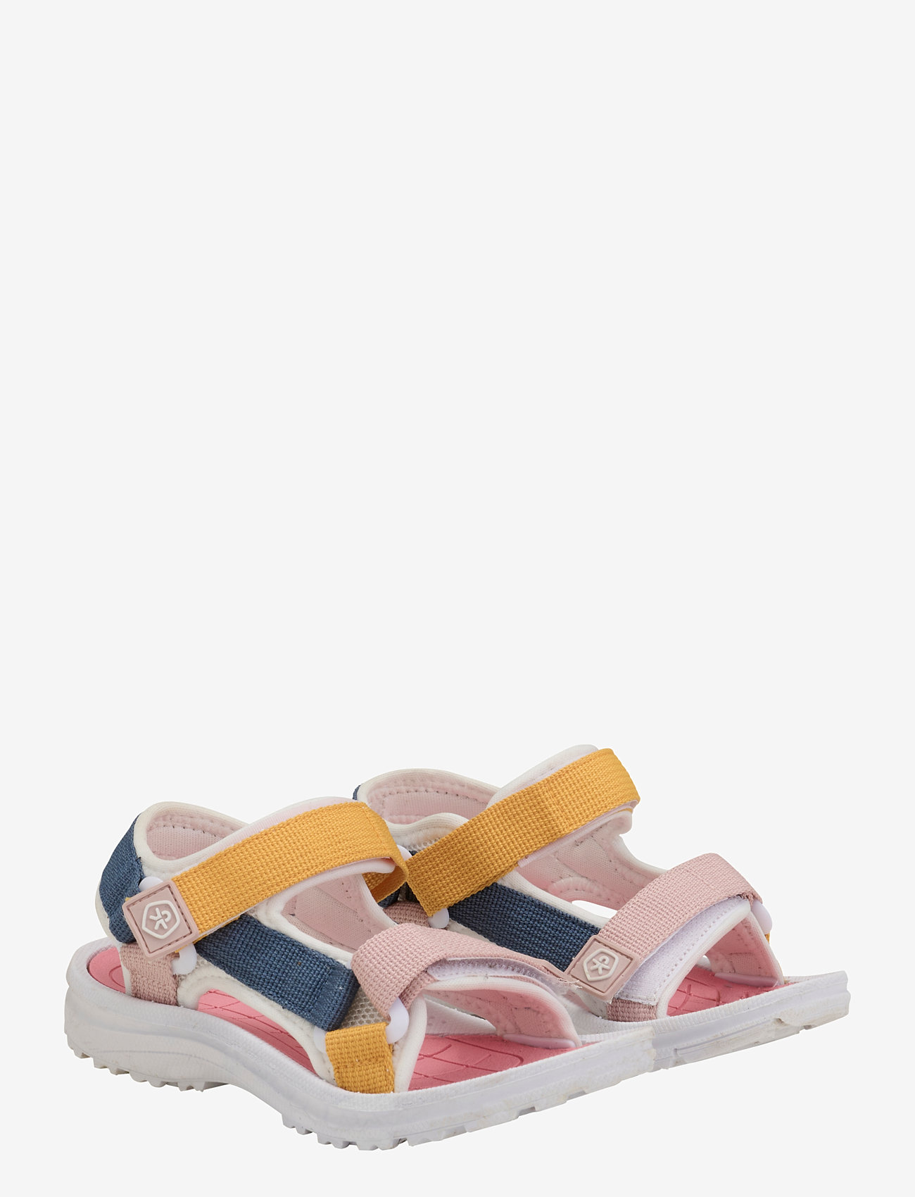 Color Kids - Colorblock sandals W. Velcro - sko - coral blush - 1