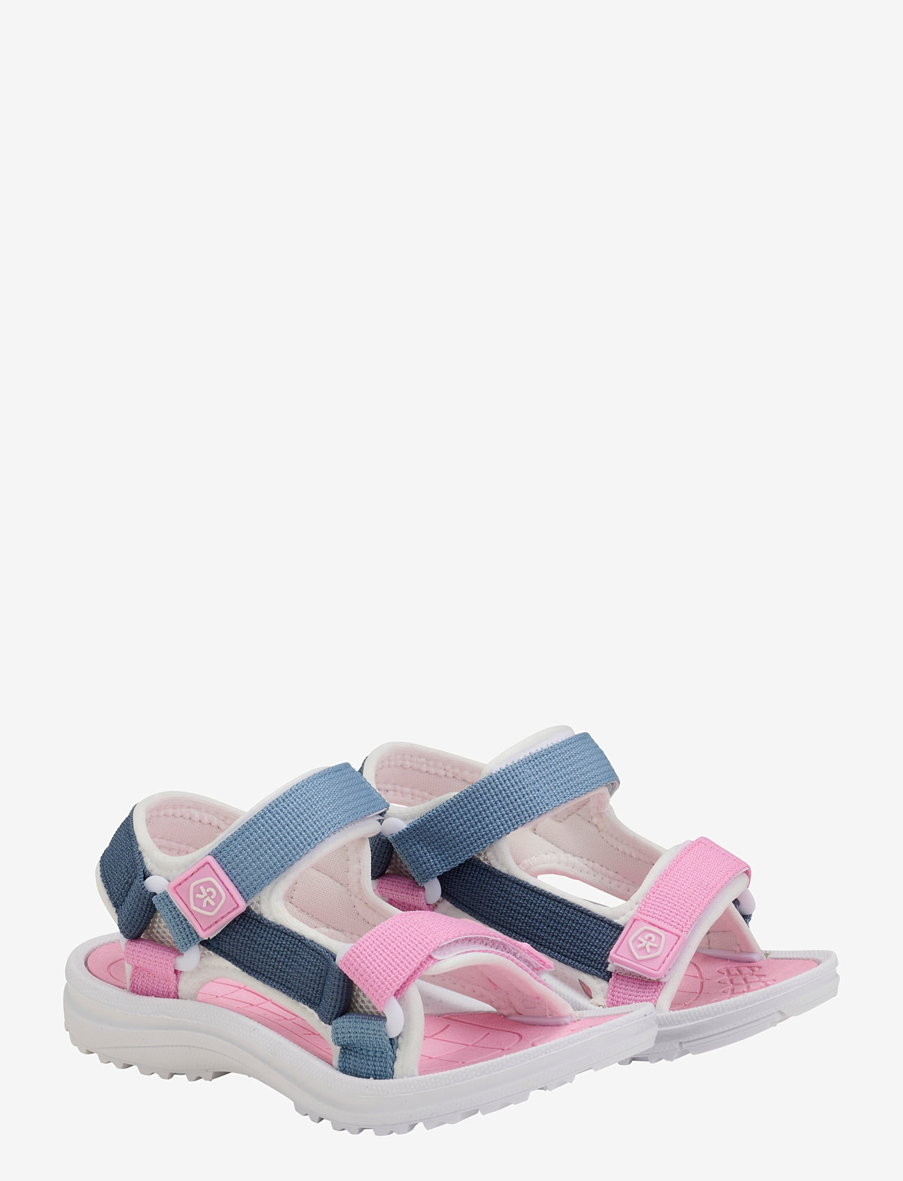 Color Kids - Colorblock sandals W. Velcro - schuhe - orchid - 0