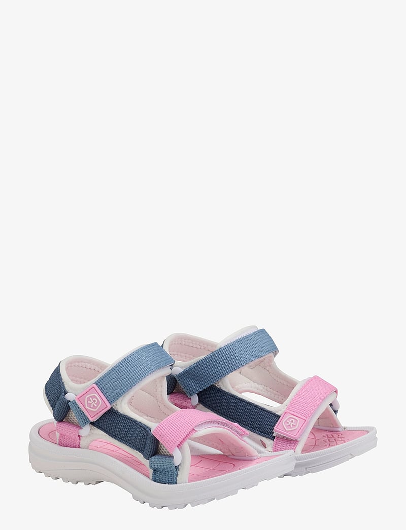 Color Kids - Colorblock sandals W. Velcro - schuhe - orchid - 0