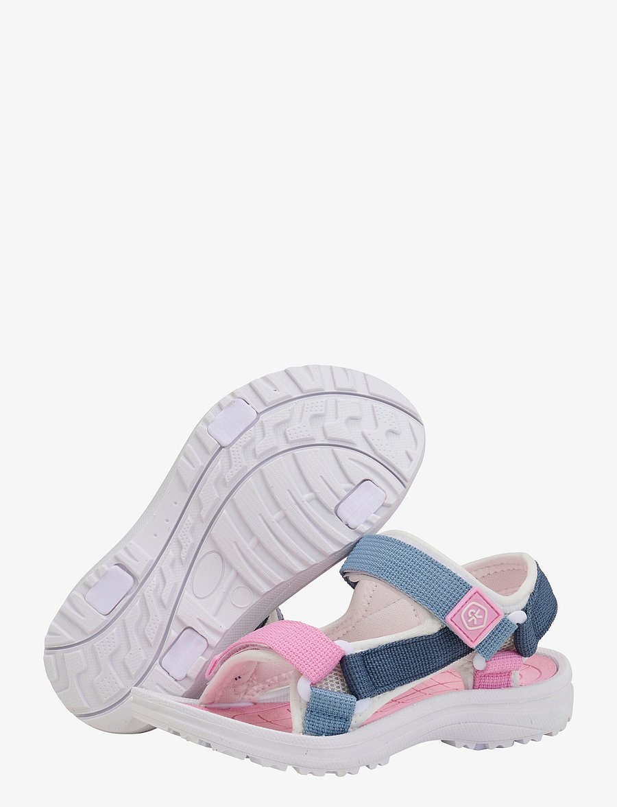 Color Kids - Colorblock sandals W. Velcro - skor - orchid - 2