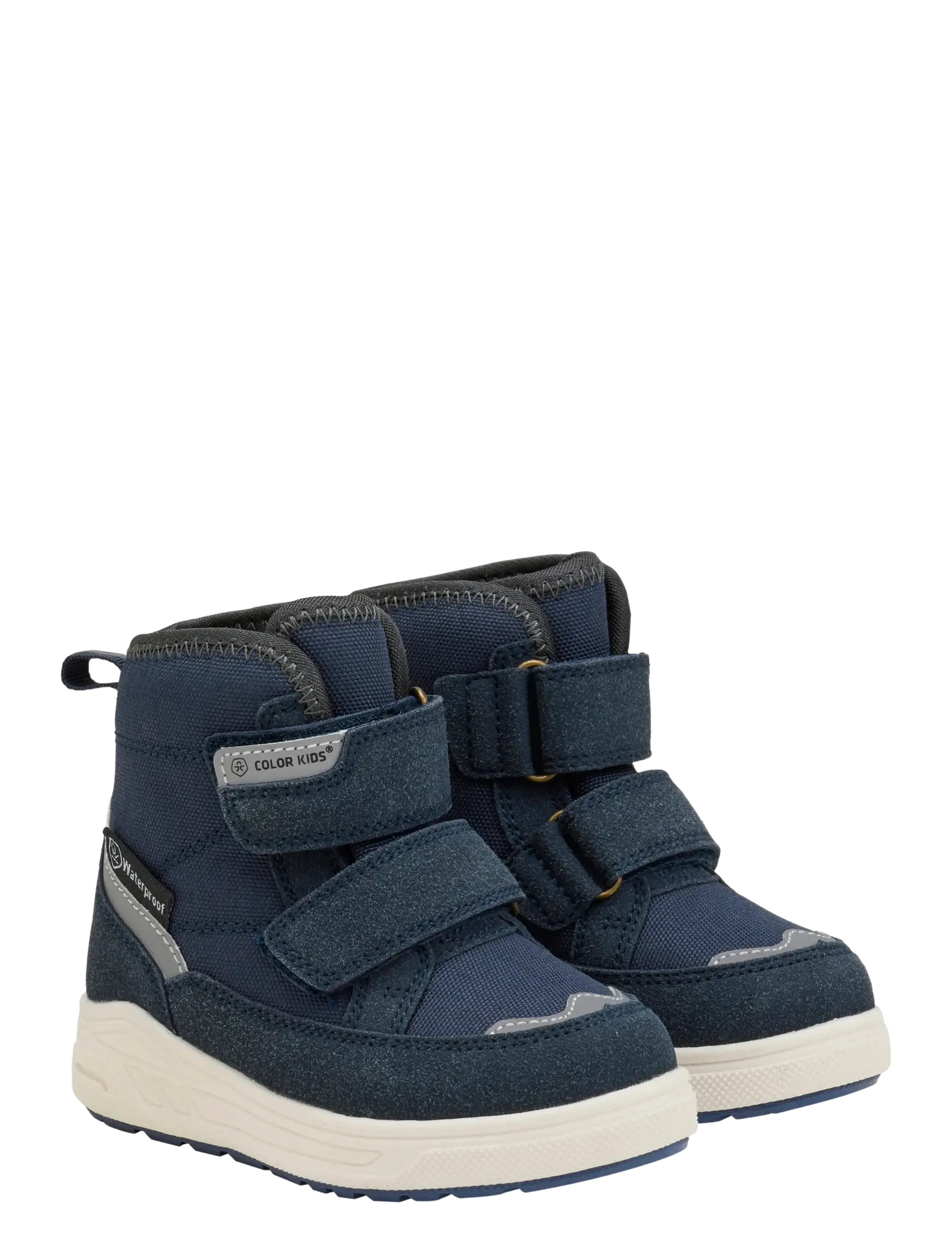 Color Kids Boots W. Velcro, WP - Sko - TOTAL ECLIPSE / navy