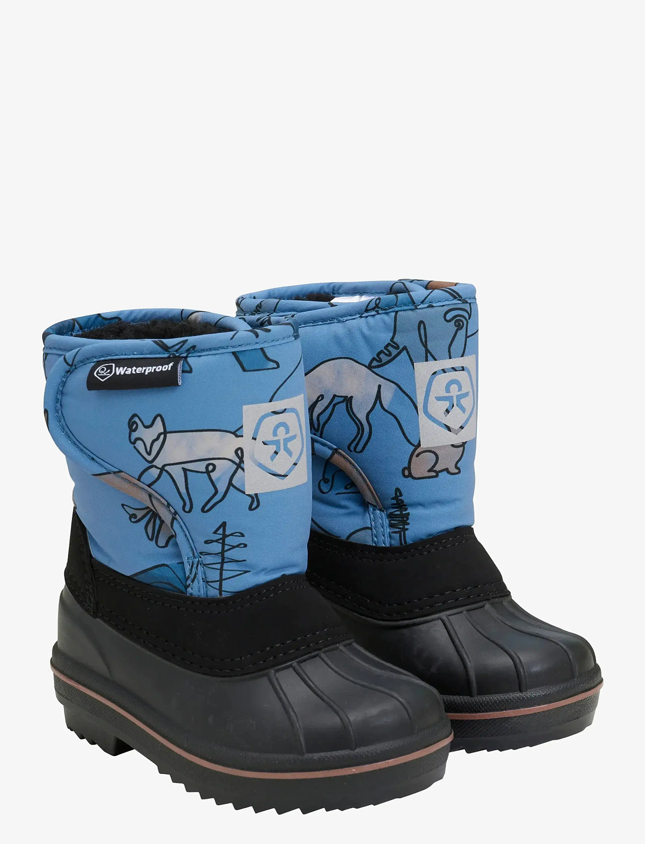 Color Kids - Boots w. wool & WP, AOP - jalanõud - coronet blue - 0