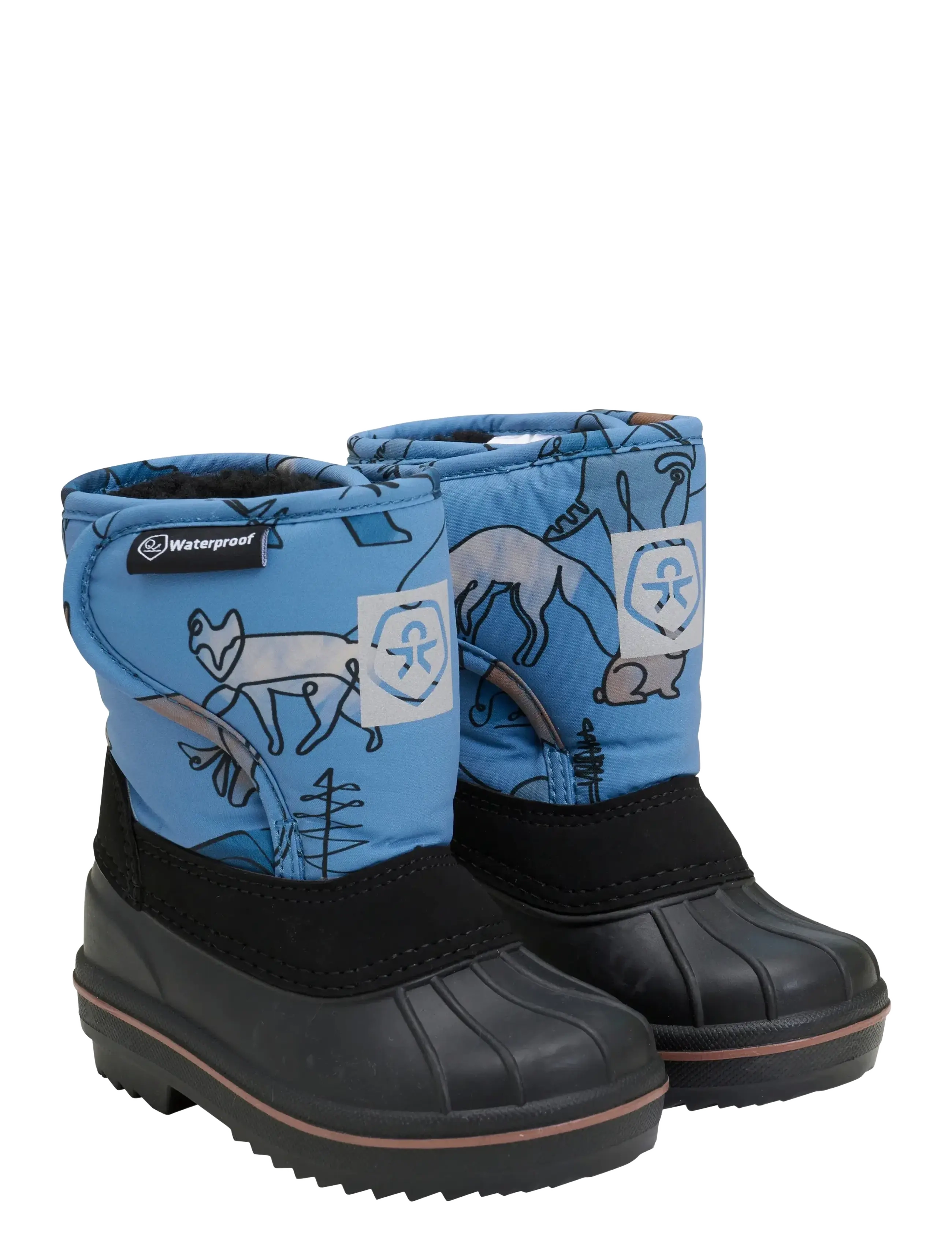 Color Kids Boots w. wool & WP, AOP - Color Kids - CORONET BLUE / blue