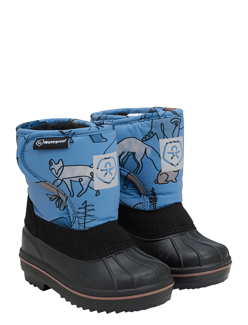 Color Kids - Boots w. wool & WP, AOP - jalanõud - coronet blue - 0