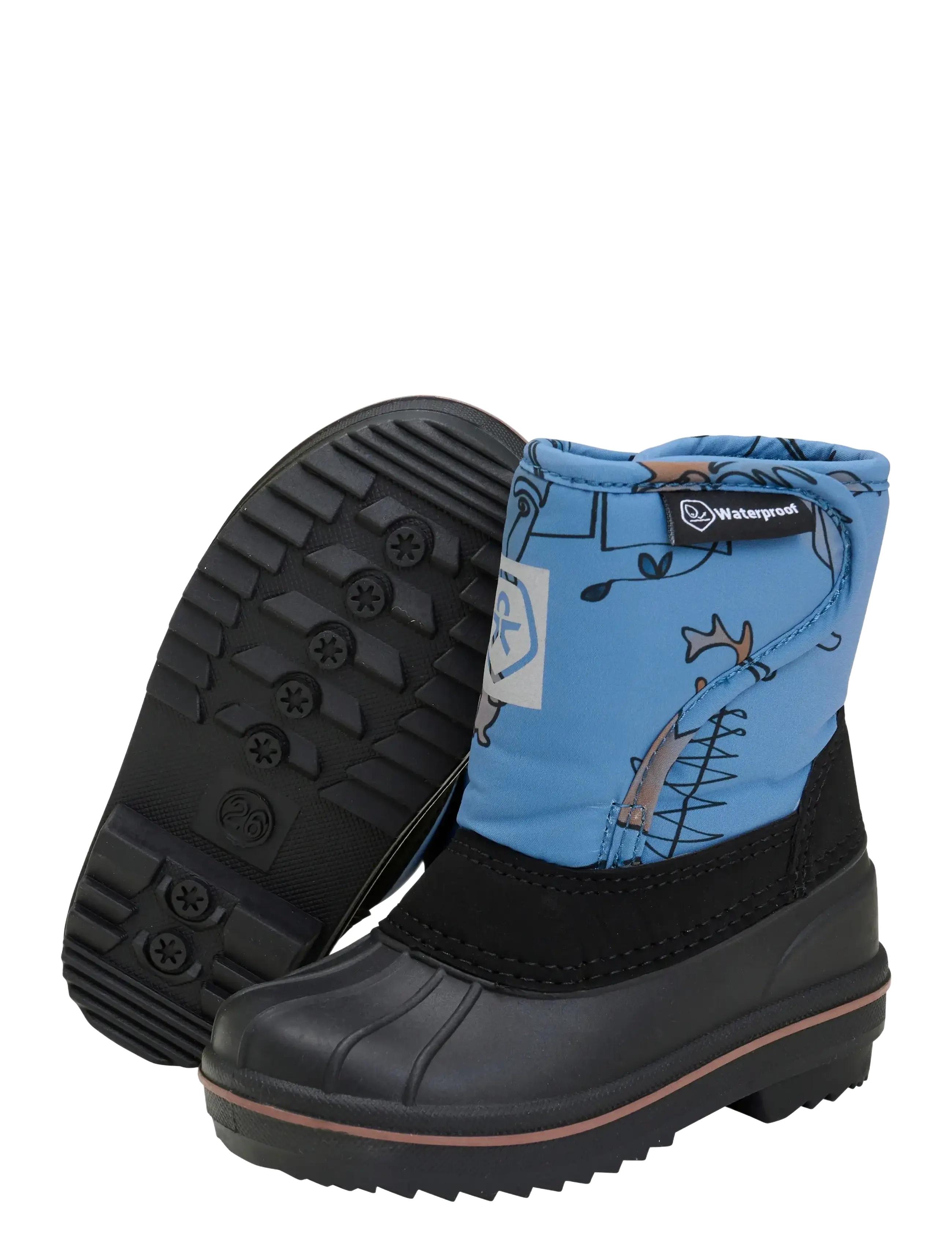 Color Kids - Boots w. wool & WP, AOP - shoes - coronet blue - 2