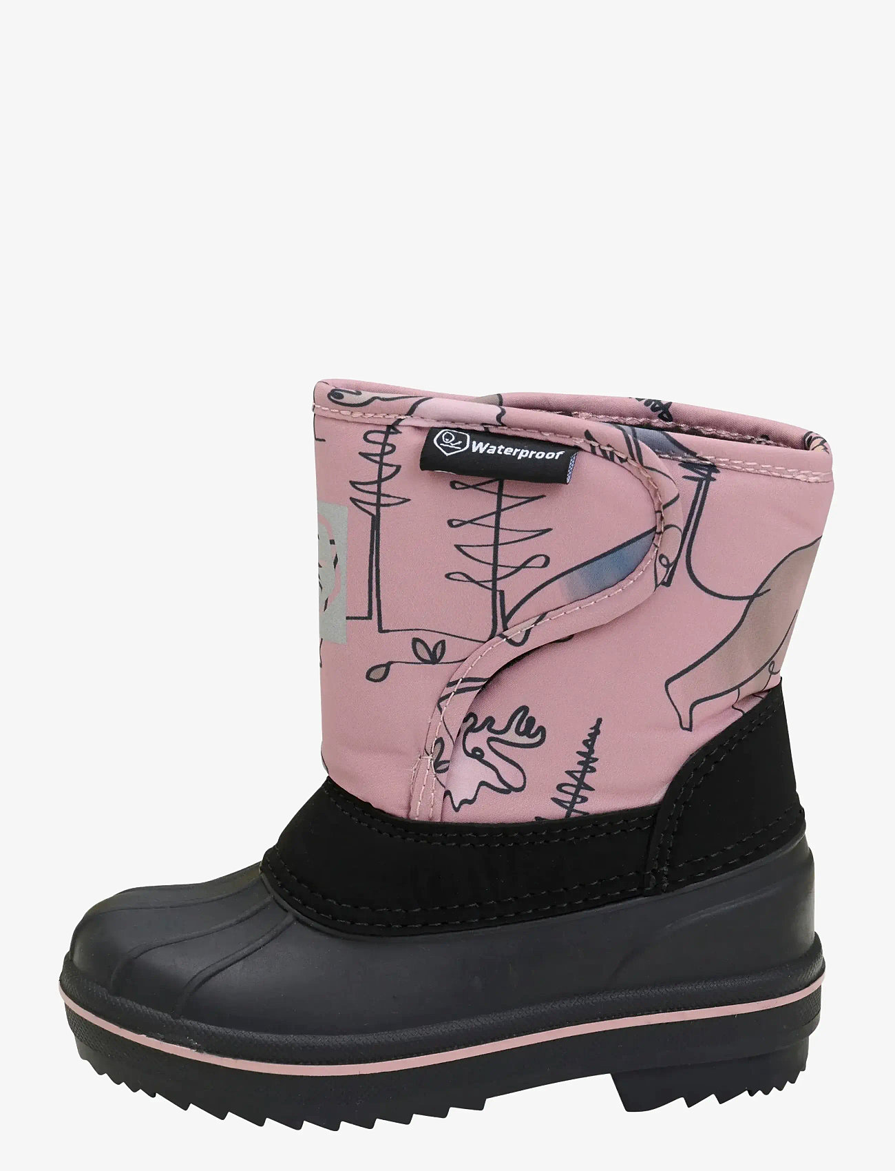 Color Kids - Boots w. wool & WP, AOP - jalanõud - woodrose - 1