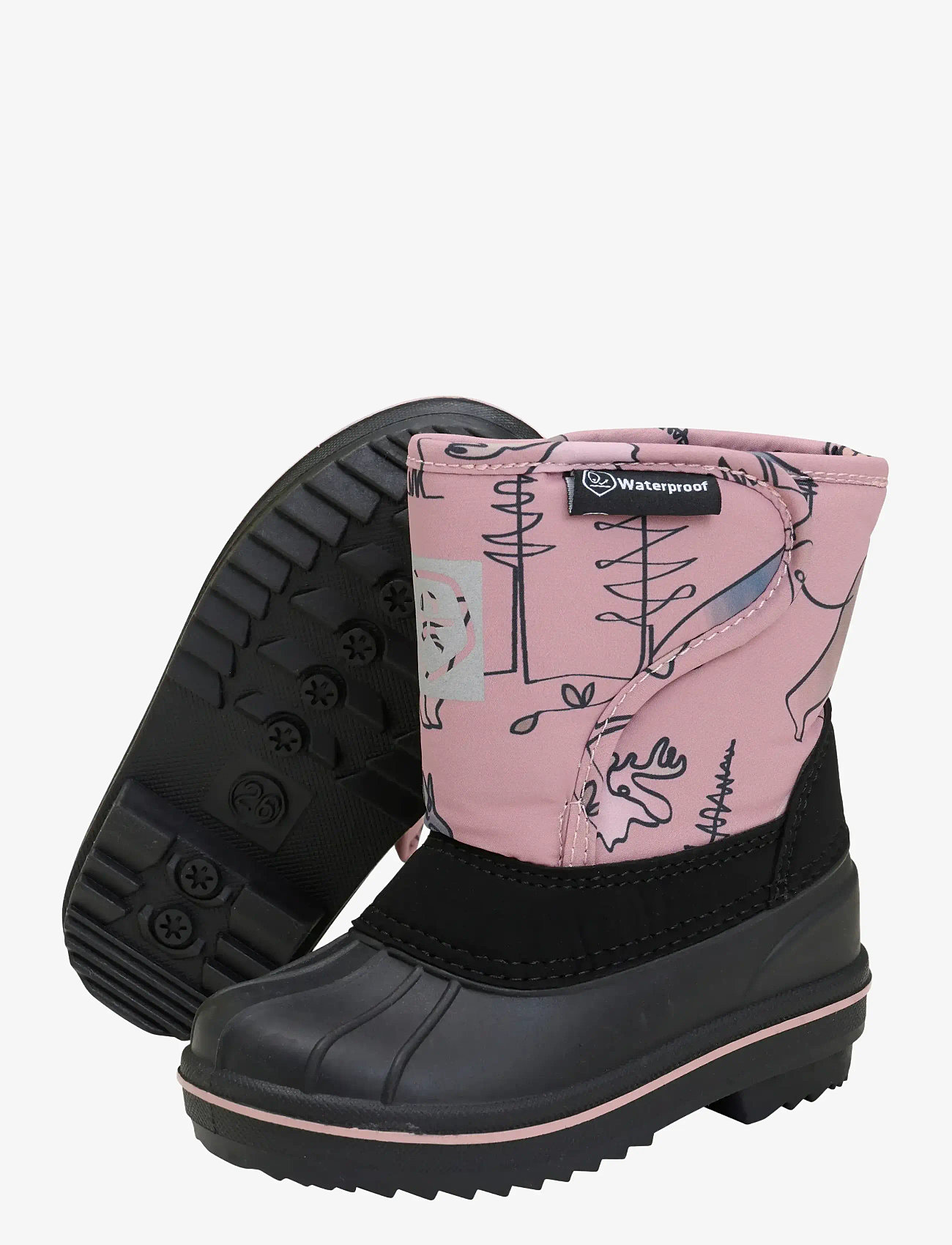 Color Kids - Boots w. wool & WP, AOP - jalanõud - woodrose - 2