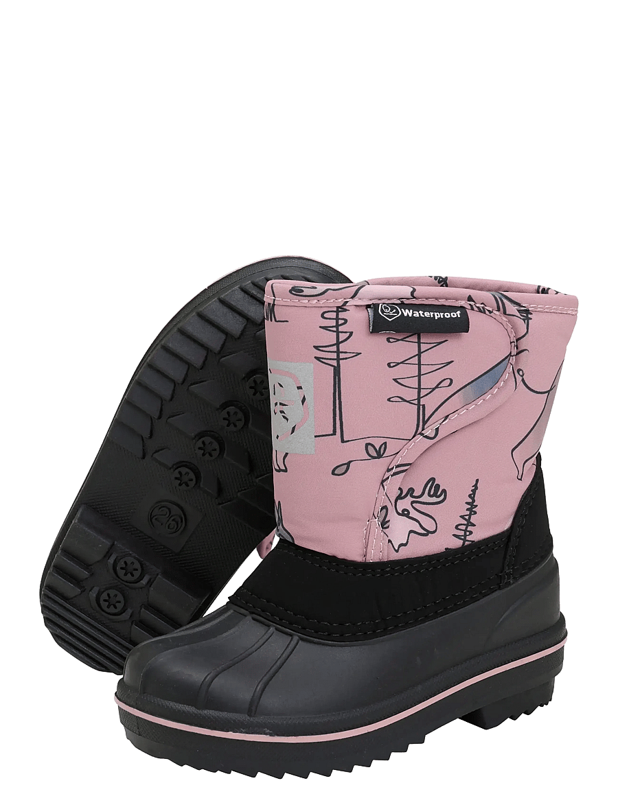 Color Kids - Boots w. wool & WP, AOP - schuhe - woodrose - 2