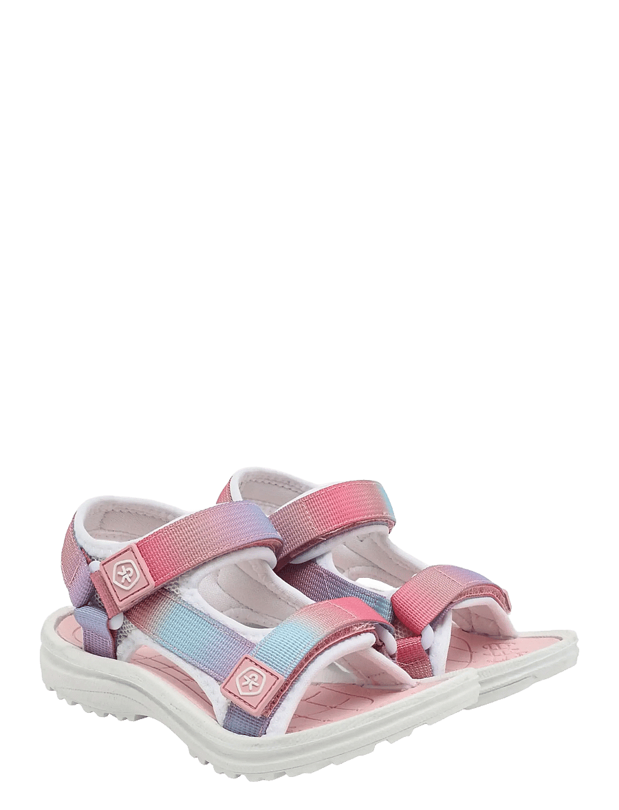 Color Kids - Colorblock sandals W. Velcro - schuhe - bridal rose - 0