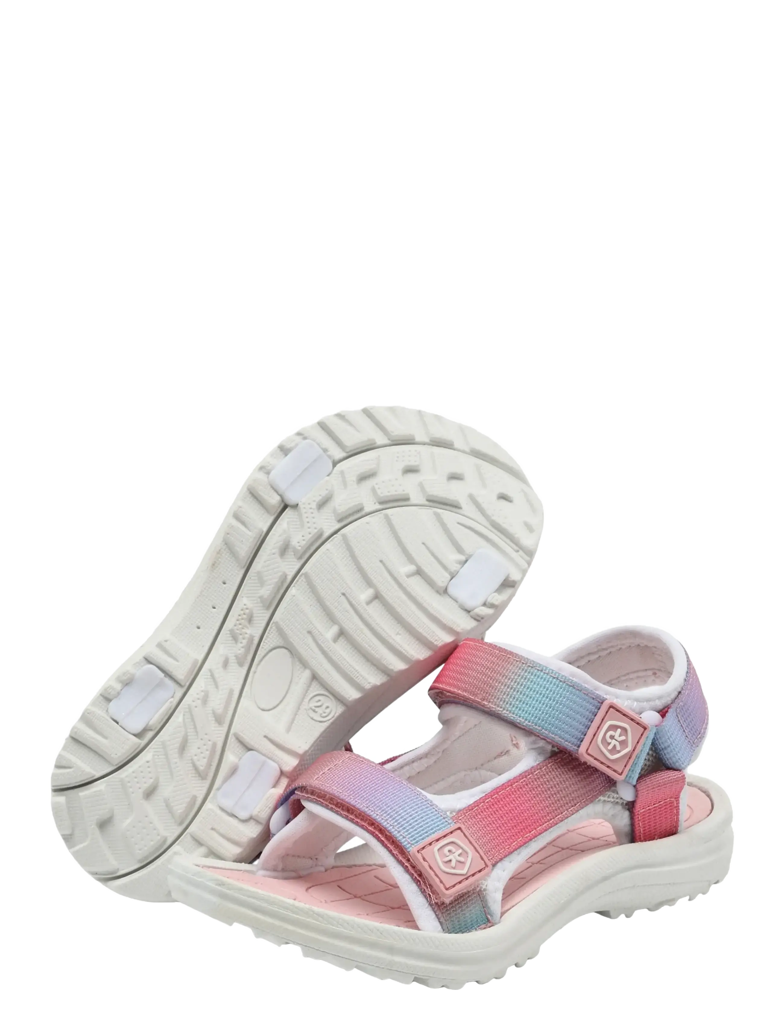 Color Kids - Colorblock sandals W. Velcro - schuhe - bridal rose - 2