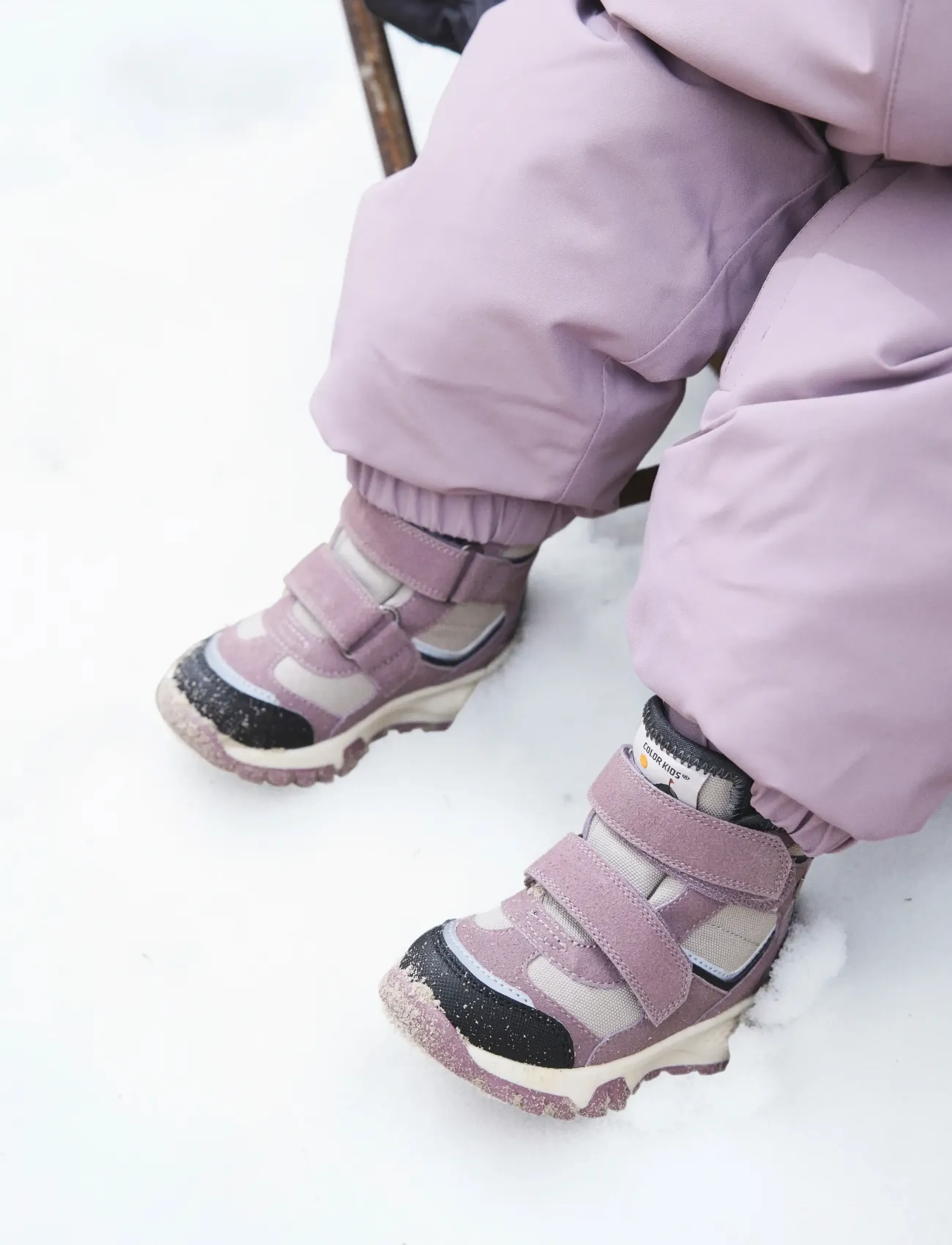 Color Kids Boots W. Velcro, Wp, 25, Winter Boots, Lila - Kinder