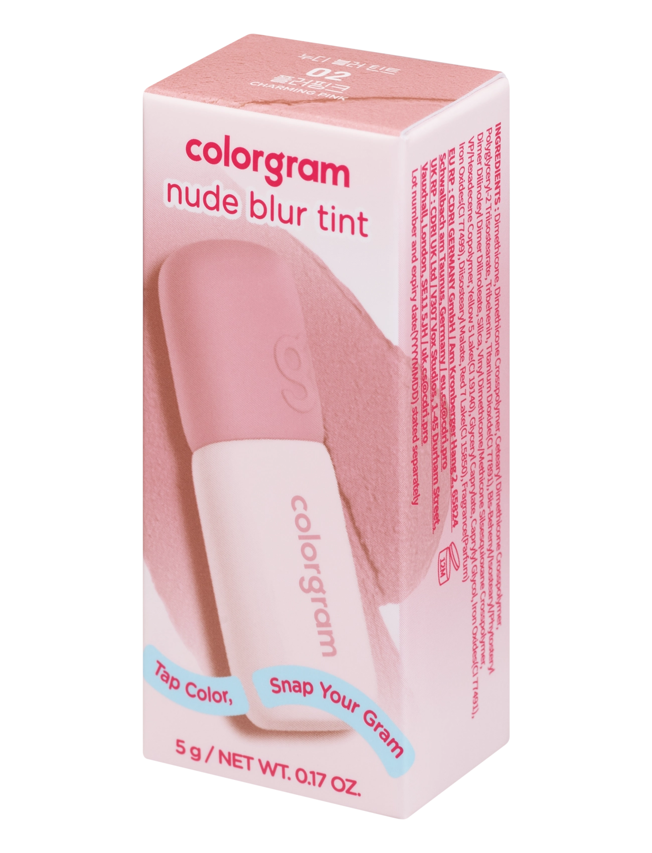 Colorgram - COLORGRAM Nude Blur Tint - smink - 02 charming pink - 1