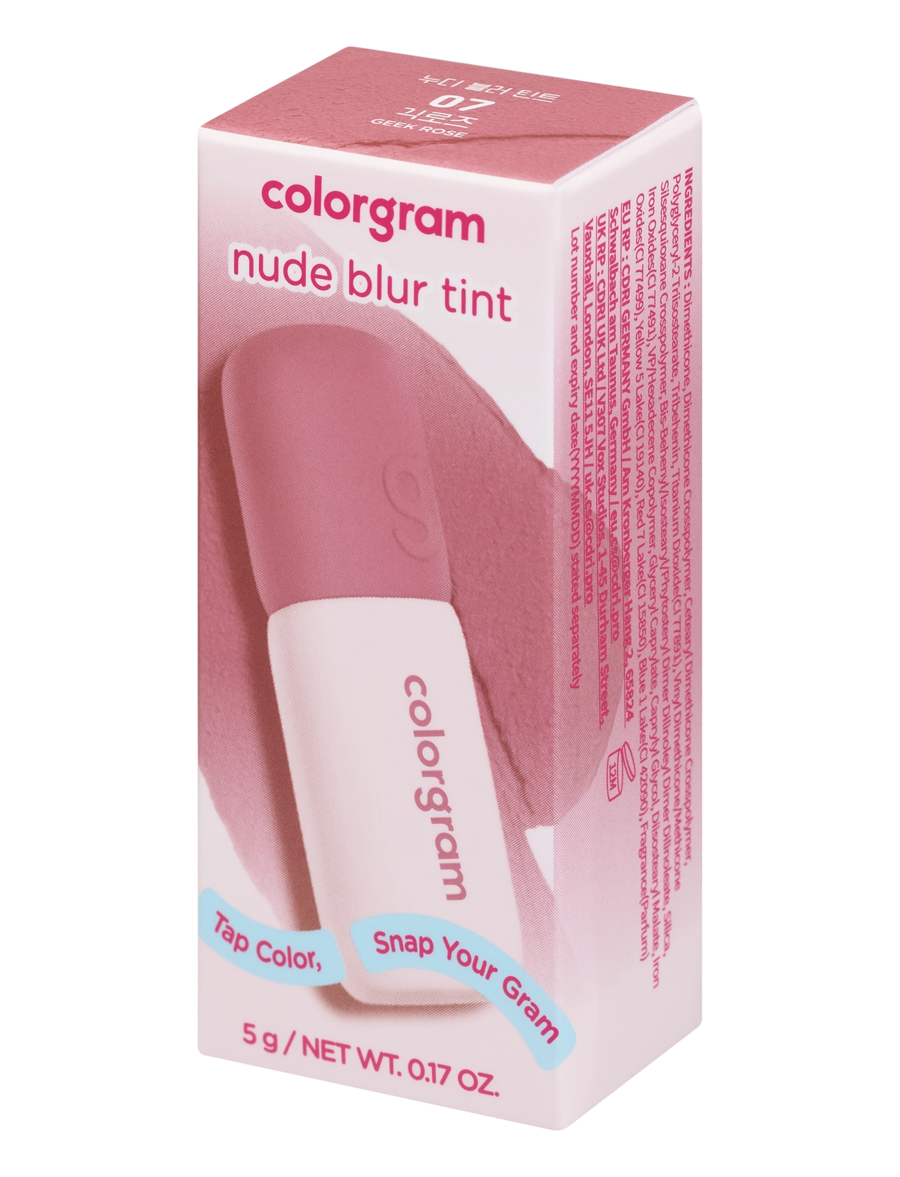 Colorgram - COLORGRAM Nude Blur Tint - makeup - 07 geek rose - 1