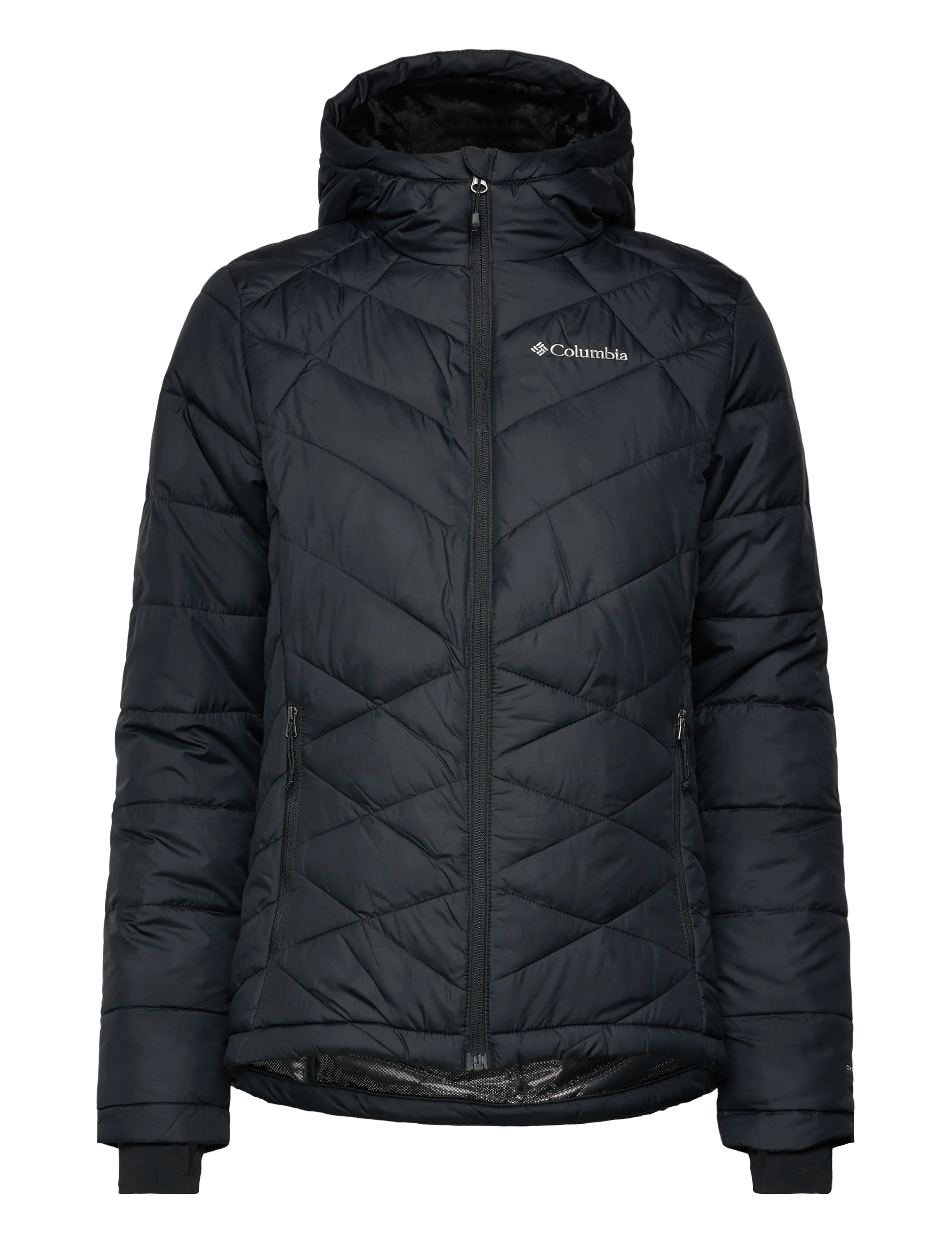 Columbia Sportswear Heavenly Hooded Jacket, XS, Black, Sport Jackets > Sport Padded Jackets, Dame
