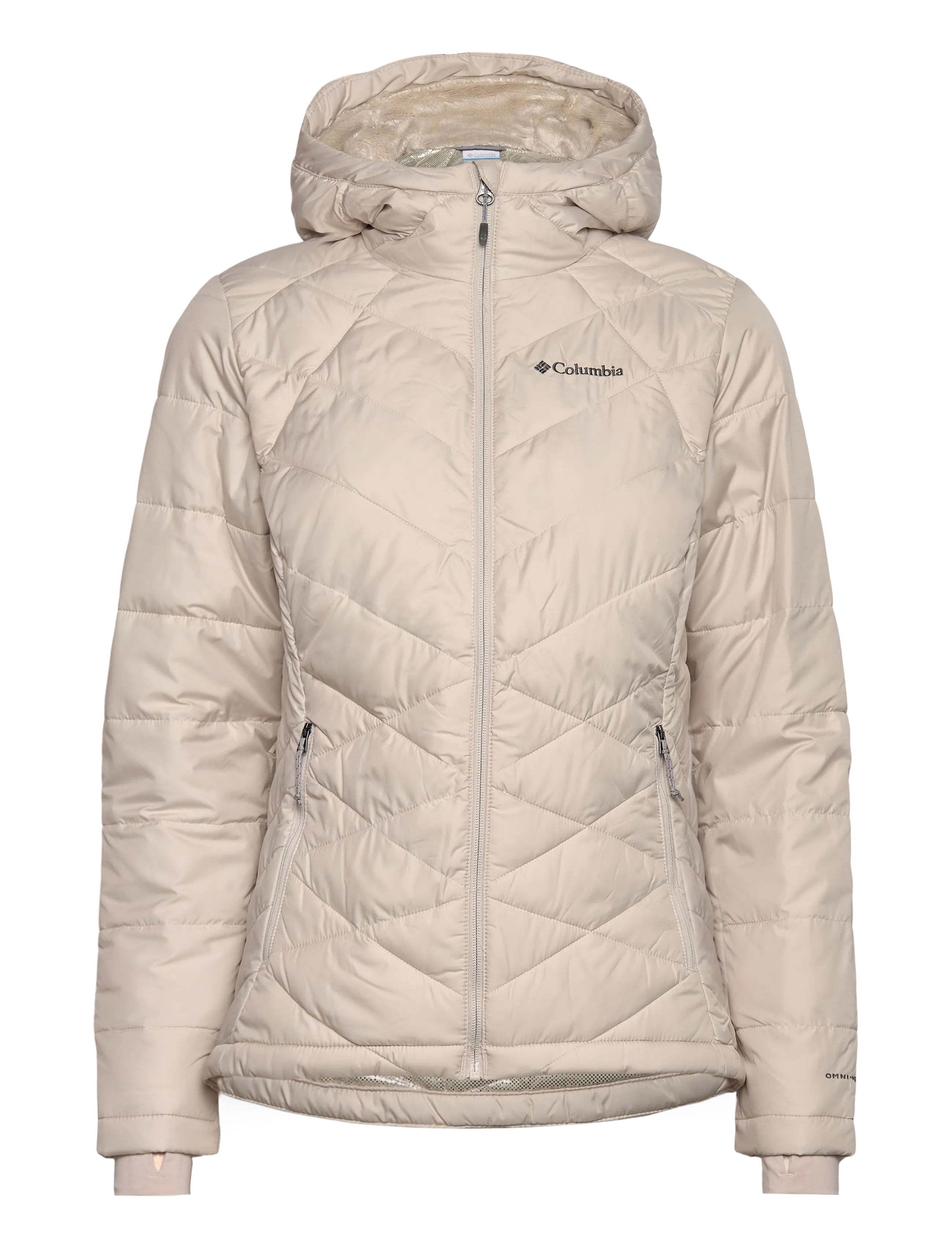 Columbia Sportswear Heavenly Hooded Jacket, XS, Beige, Sport Jackets > Sport Padded Jackets, Dame