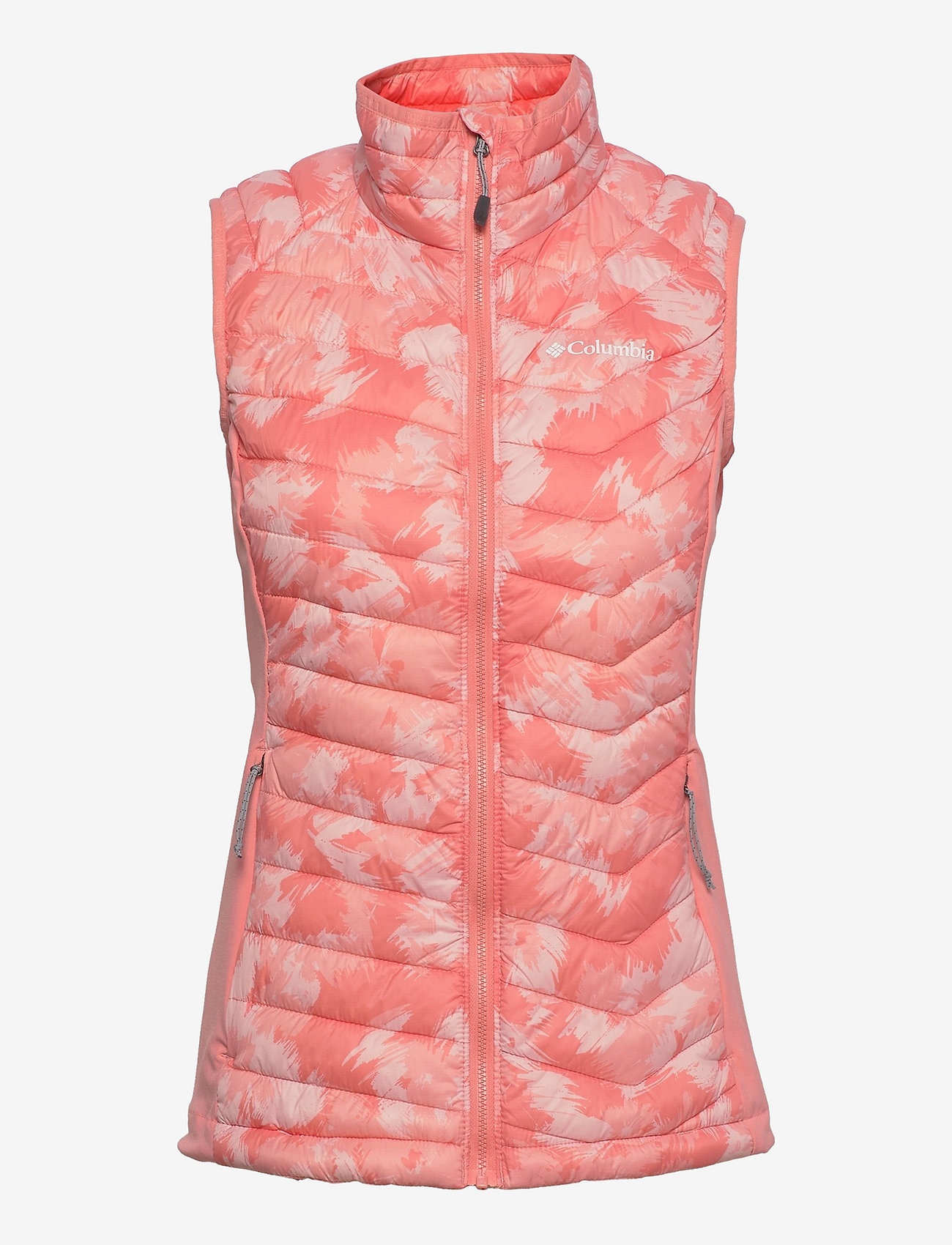 Columbia Sportswear - Powder Pass Vest - puffer vests - coral reef typhoon blooms, coral reef - 0
