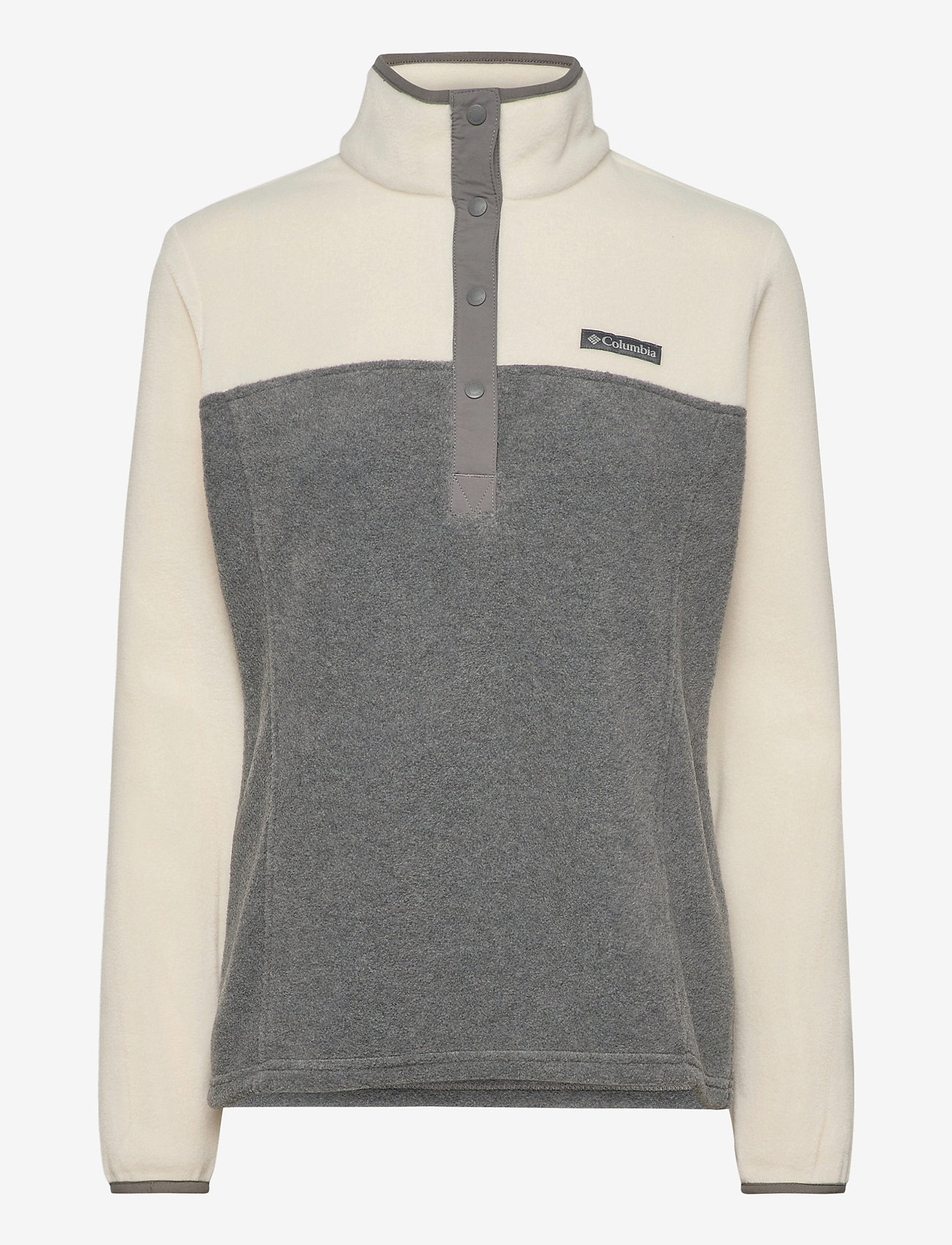 Columbia Sportswear - Benton Springs 1/2 Snap Pullover - mažiausios kainos - city grey heather, chalk - 0