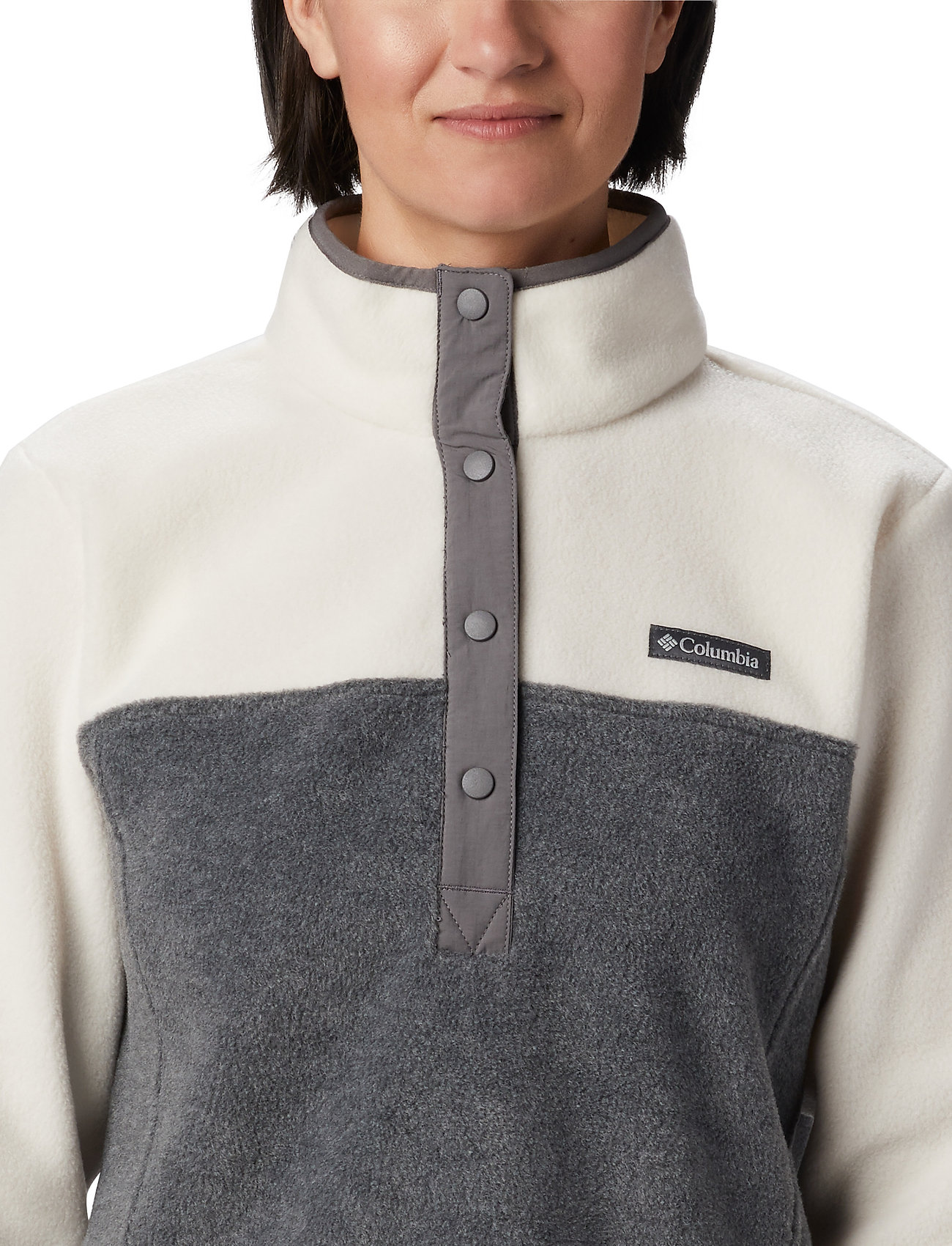 Columbia Sportswear - Benton Springs 1/2 Snap Pullover - city grey heather, chalk - 5