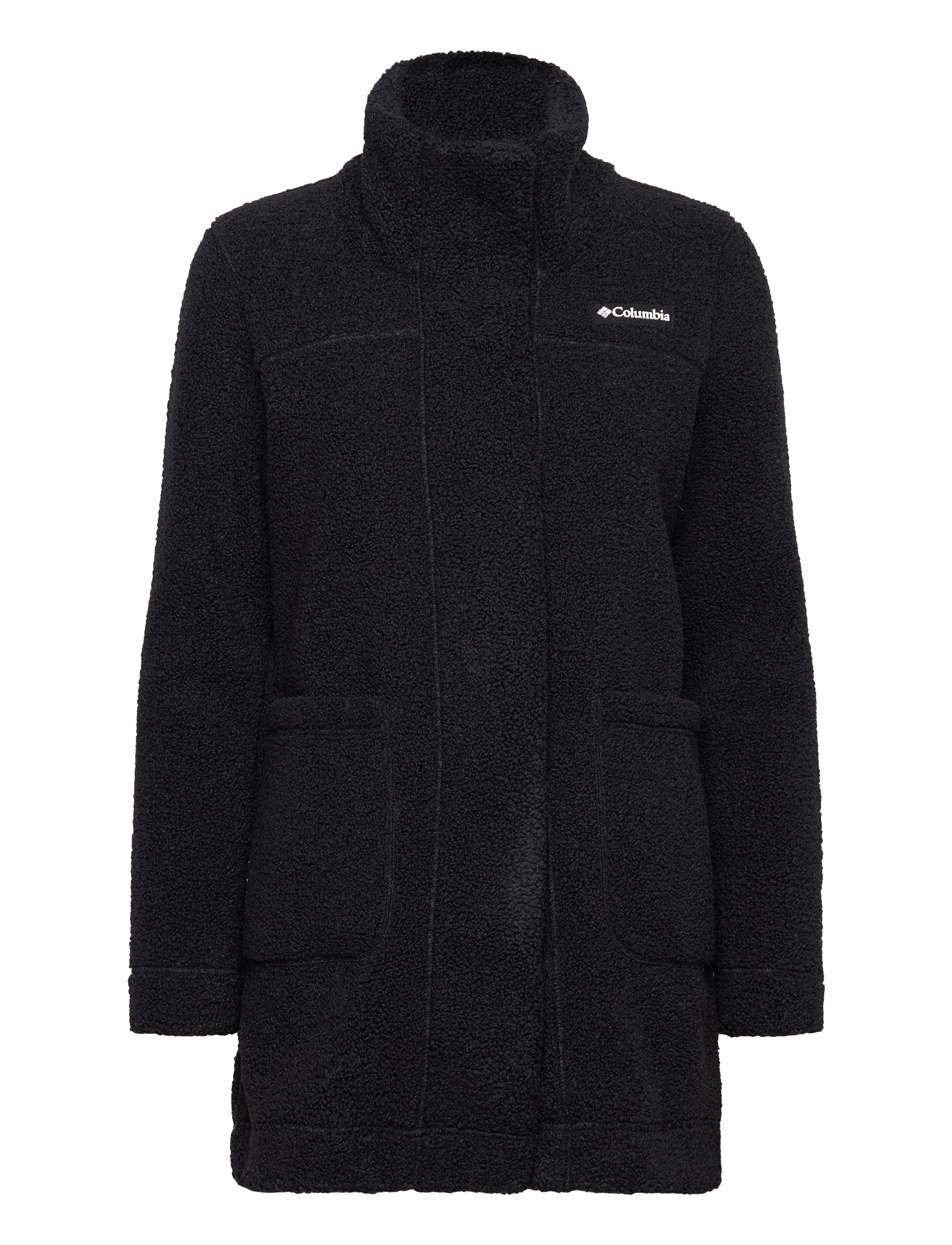 Columbia Sportswear Panorama Long Jacket, S, Sport, Schwarz - Faux Fur, Frauen