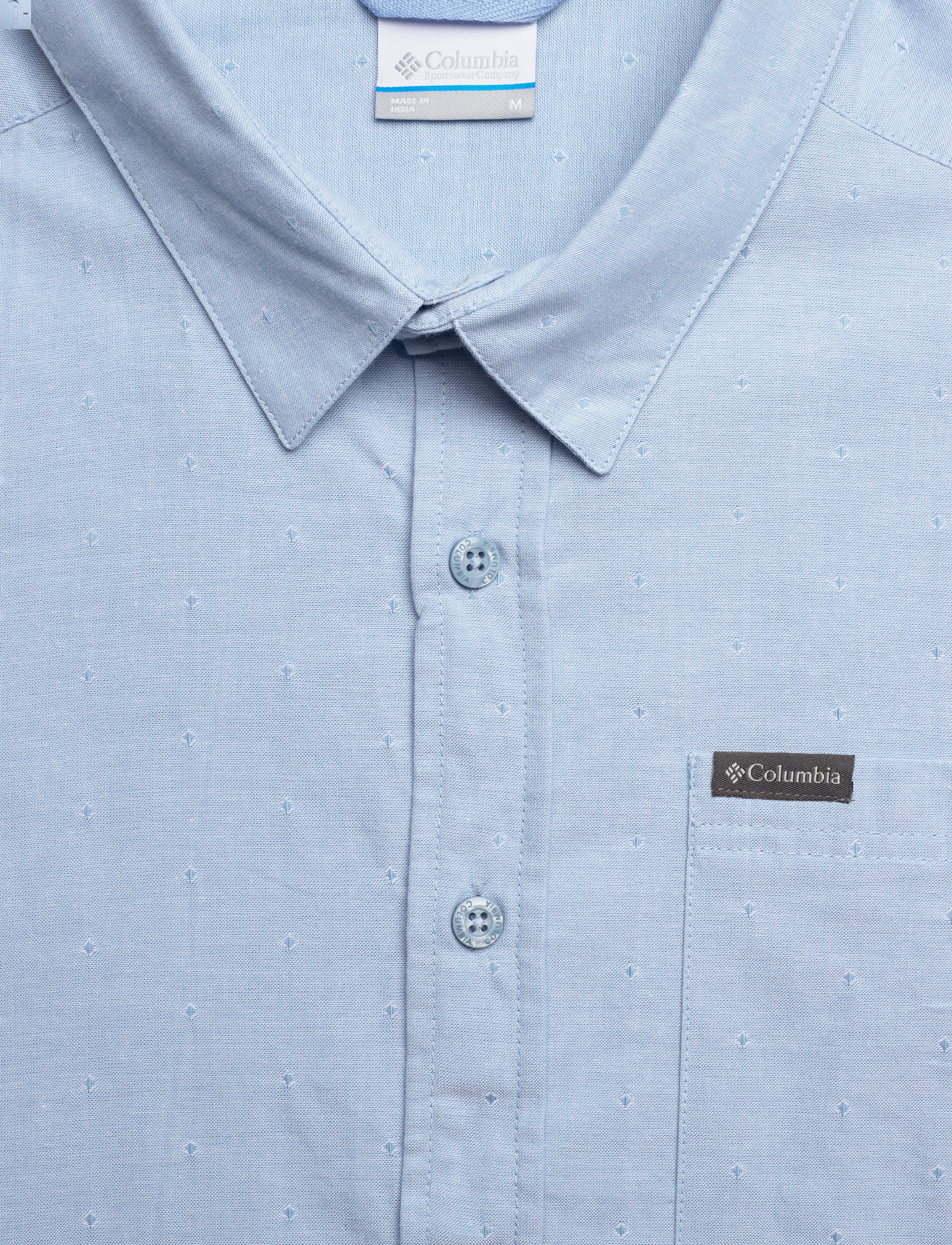 Columbia Sportswear - Rapid Rivers Novelty Short Sleeve - topi un t-krekli - ripple blue diamond dobby chambray - 2