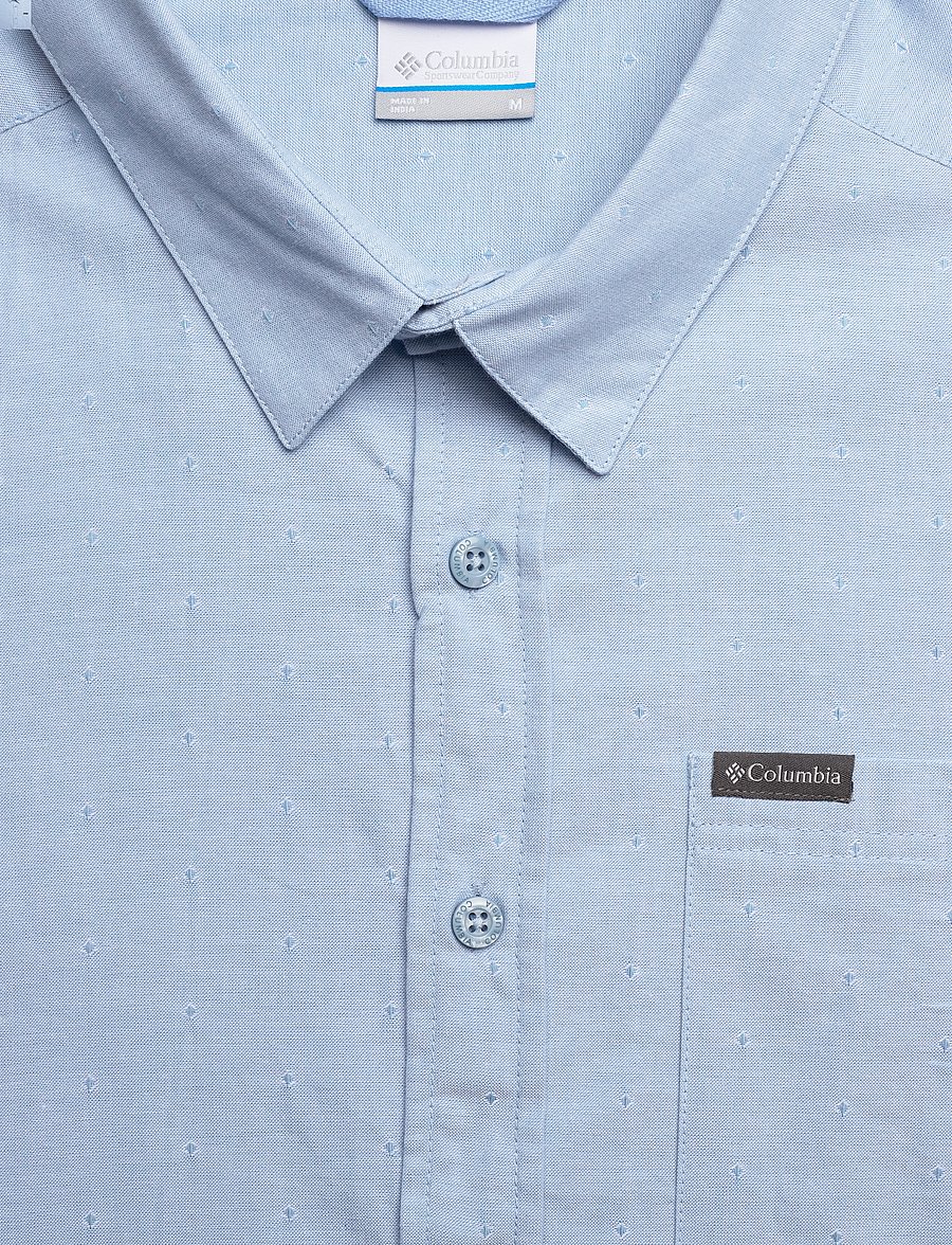 Columbia Sportswear - Rapid Rivers Novelty Short Sleeve - oberteile & t-shirts - ripple blue diamond dobby chambray - 2