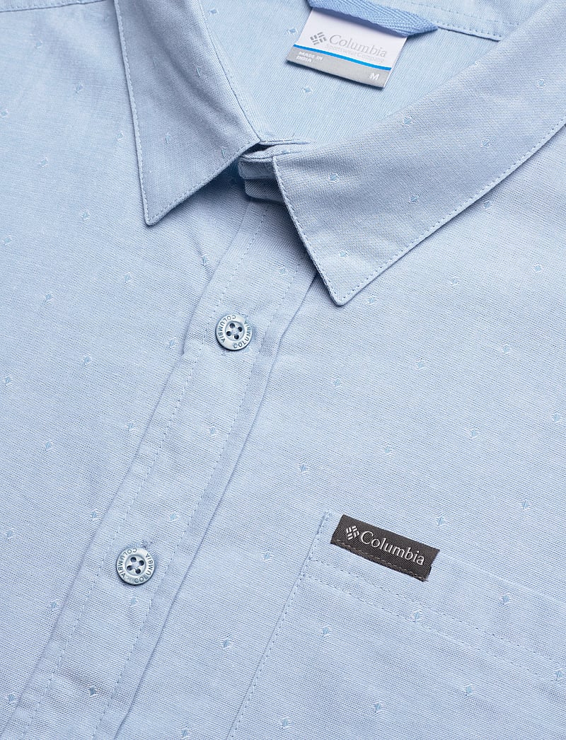 Columbia Sportswear - Rapid Rivers Novelty Short Sleeve - toppe & t-shirts - ripple blue diamond dobby chambray - 3