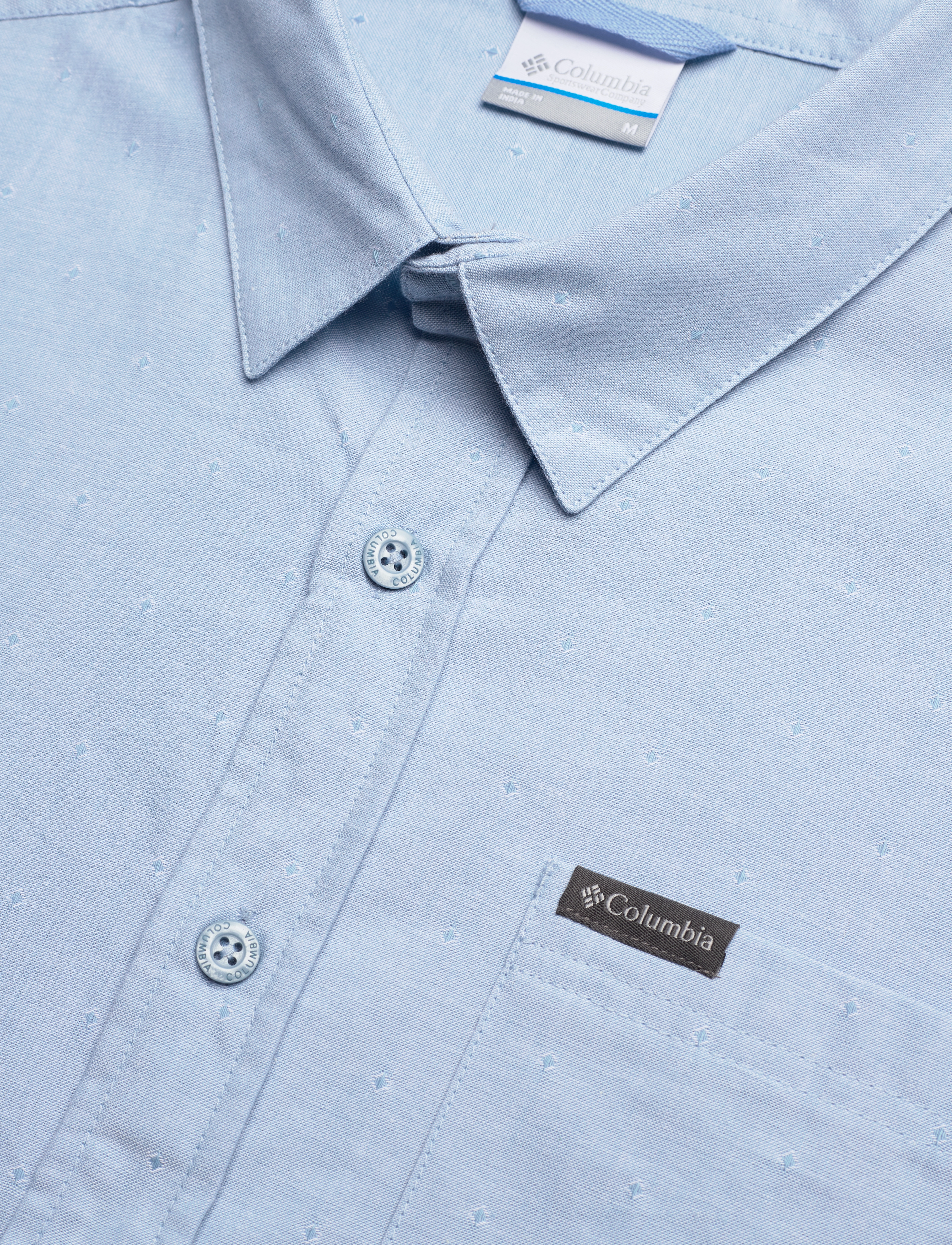 Columbia Sportswear - Rapid Rivers Novelty Short Sleeve - topi un t-krekli - ripple blue diamond dobby chambray - 3