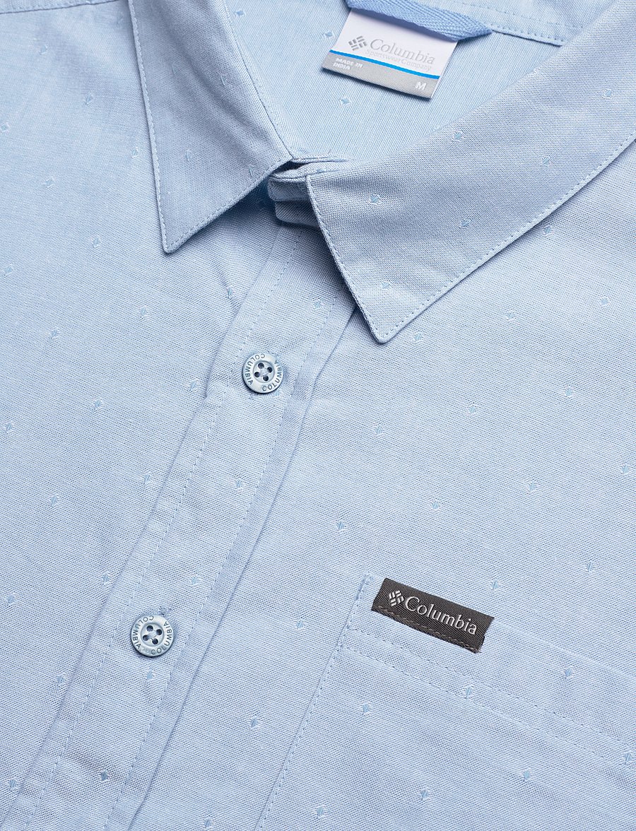 Columbia Sportswear - Rapid Rivers Novelty Short Sleeve - oberteile & t-shirts - ripple blue diamond dobby chambray - 3