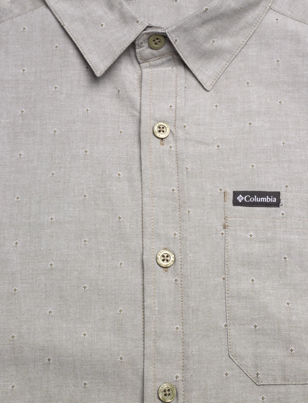 Columbia Sportswear - Rapid Rivers Novelty Short Sleeve - oberteile & t-shirts - stone green diamond dobby chambray - 2