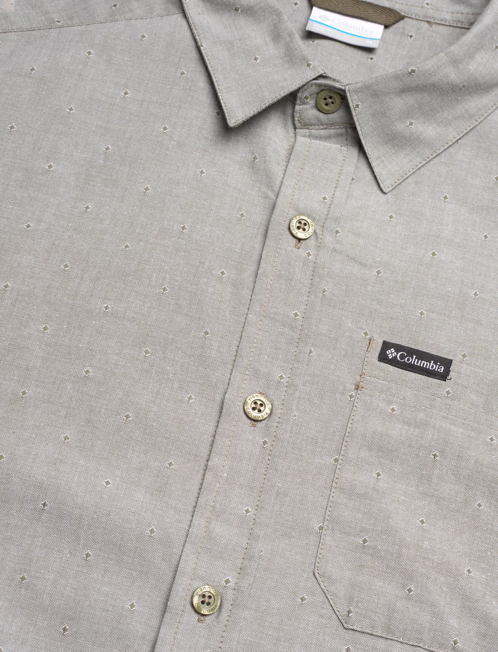Columbia Sportswear - Rapid Rivers Novelty Short Sleeve - oberteile & t-shirts - stone green diamond dobby chambray - 3
