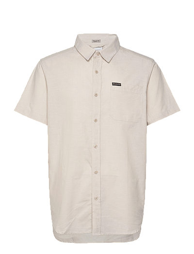 Columbia Sportswear Rapid Rivers Novelty Short Sleeve - Oberteile - DARK STONE DIAMOND DOBBY CHAMBRAY / beige