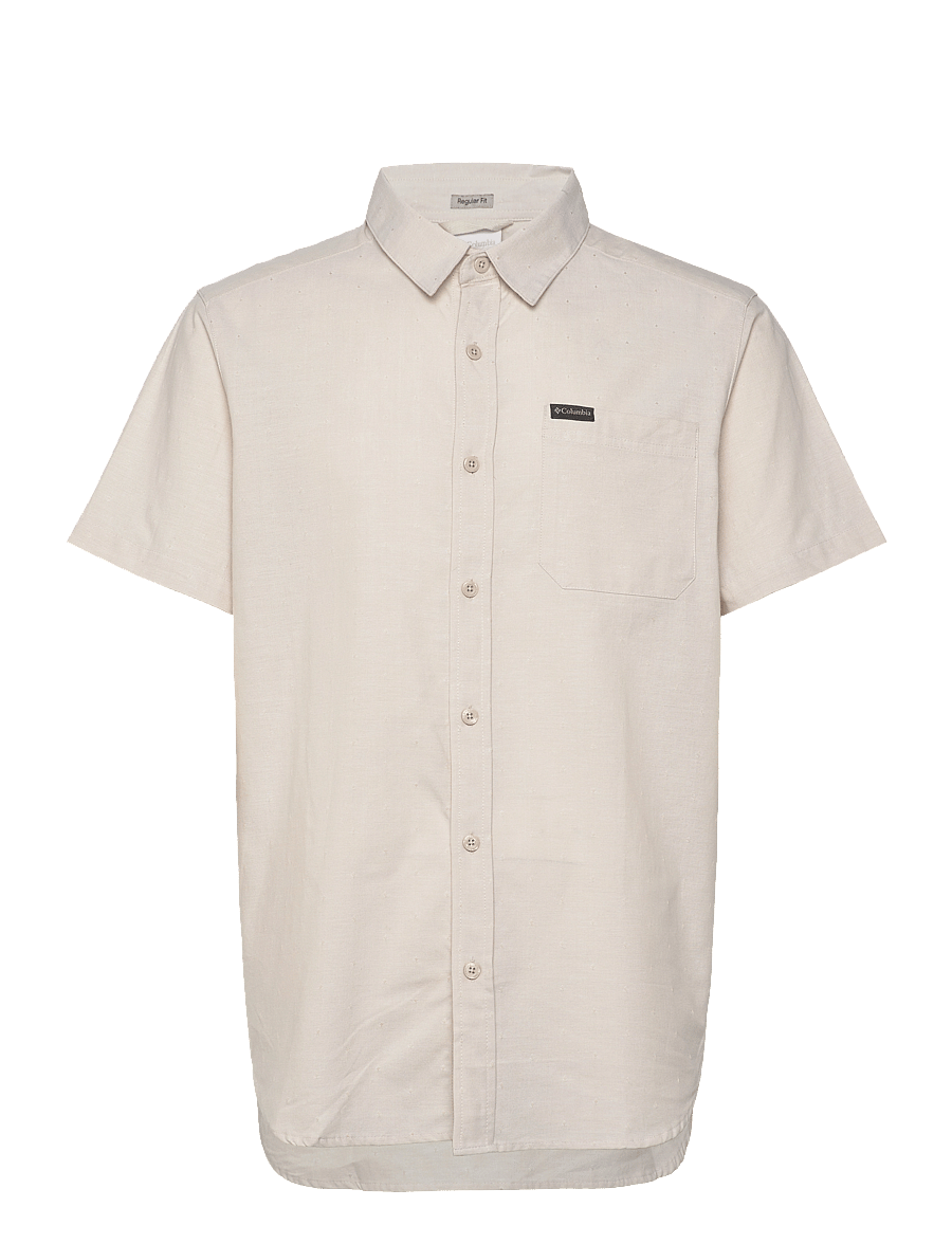 Columbia Sportswear - Rapid Rivers Novelty Short Sleeve - toppar & t-shirts - dark stone diamond dobby chambray - 0