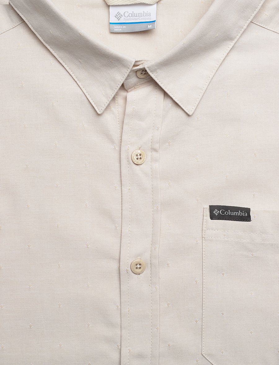 Columbia Sportswear - Rapid Rivers Novelty Short Sleeve - toppar & t-shirts - dark stone diamond dobby chambray - 2