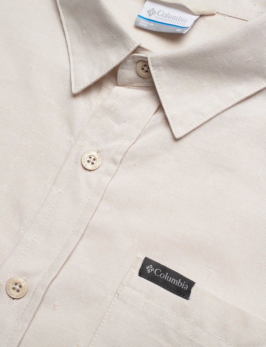 Columbia Sportswear - Rapid Rivers Novelty Short Sleeve - toppar & t-shirts - dark stone diamond dobby chambray - 3