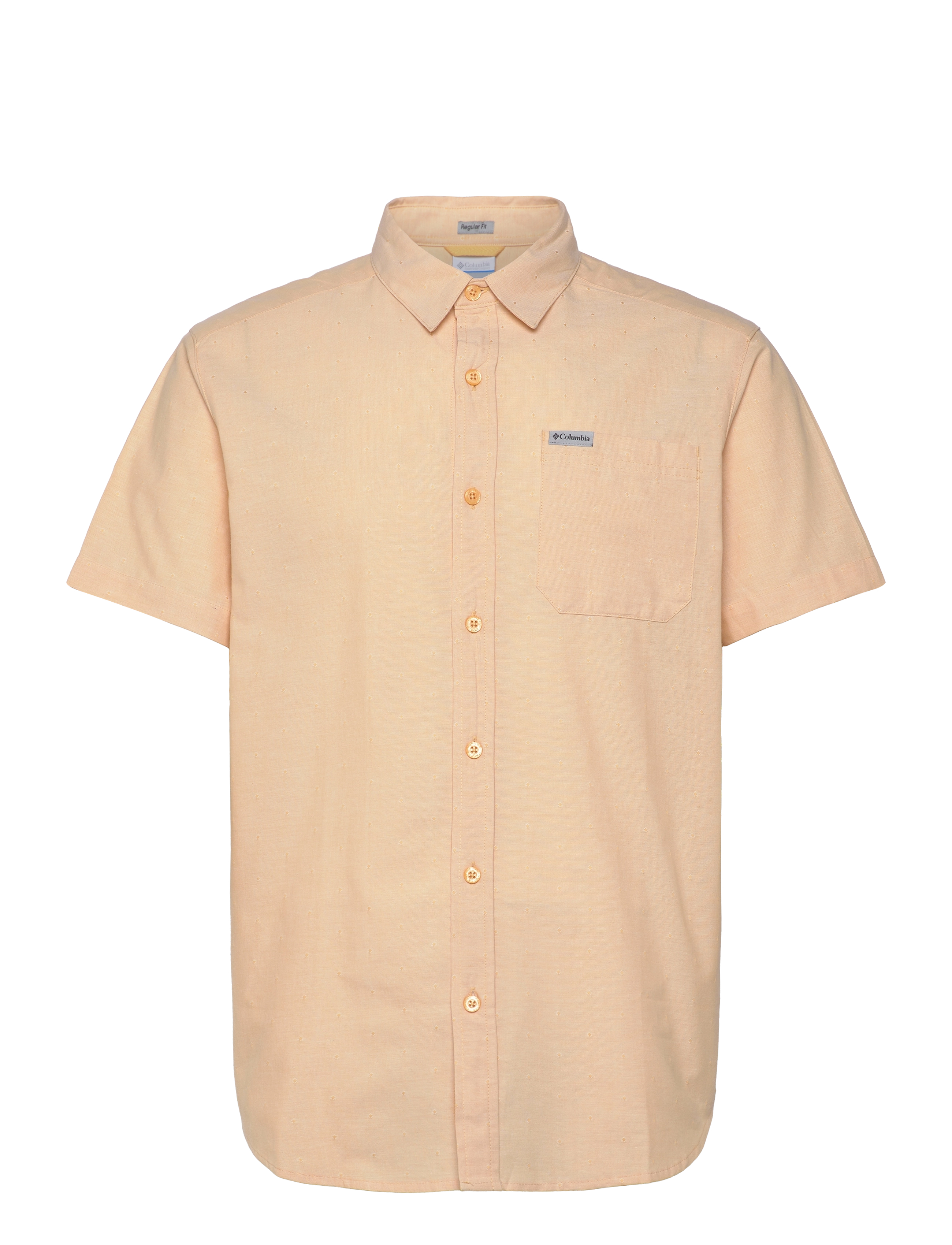 Columbia Sportswear Rapid Rivers Novelty Short Sleeve - Columbia Sportswear - SAND DUNE DIAMOND DOBBY CHAMBRAY / orange