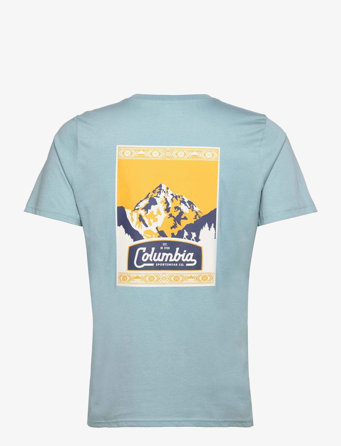 Columbia Sportswear - CSC Seasonal Logo Tee - t-shirts - stone blue, timberline trails graphic - 1